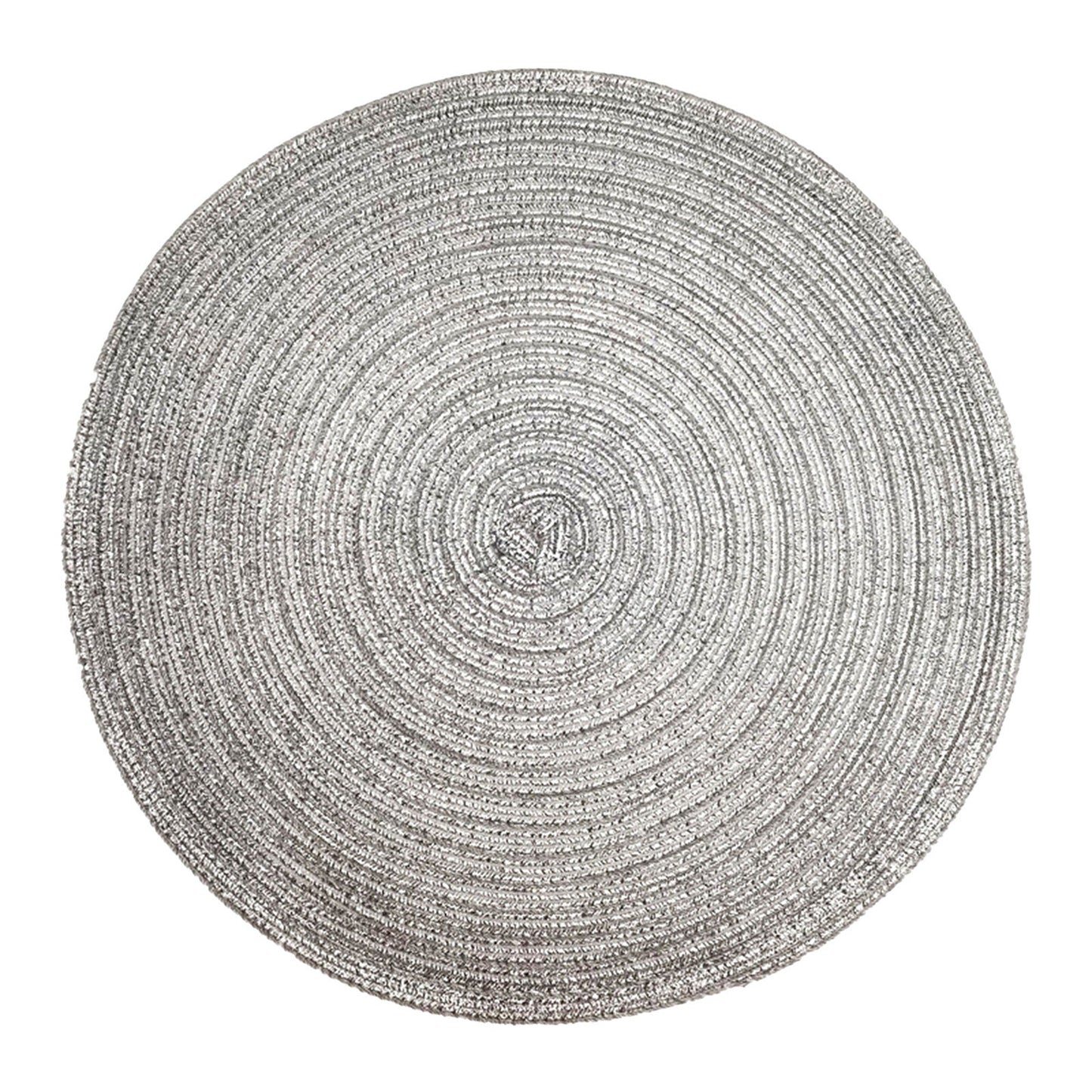 4pcs Non-Slip Jacquard-Weaved Round Placemats for Dining Table