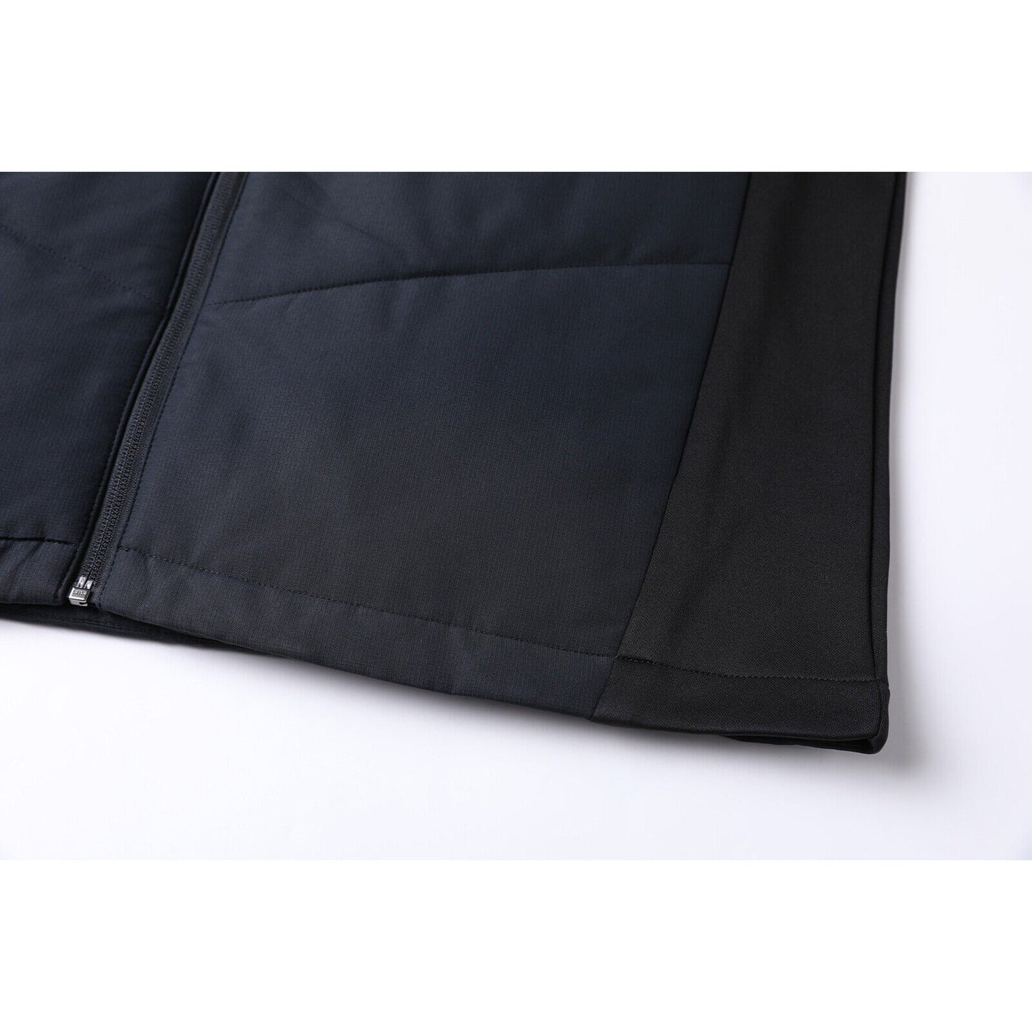 Navy Blue Vegan Active Puffer Vest Quilted Down-Free with Stretchy Panel