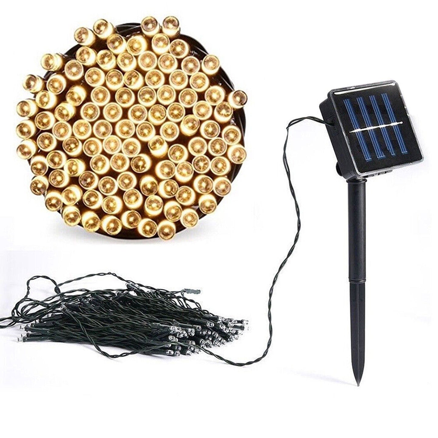 Waterproof Outdoor Solar Fairy String Lights 100 to 500 LEDs 8 Modes