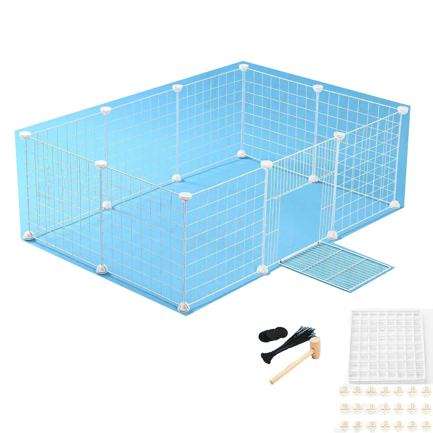 Pet Playpen Portable Exercise Cage for Dogs Cats and Rabbits