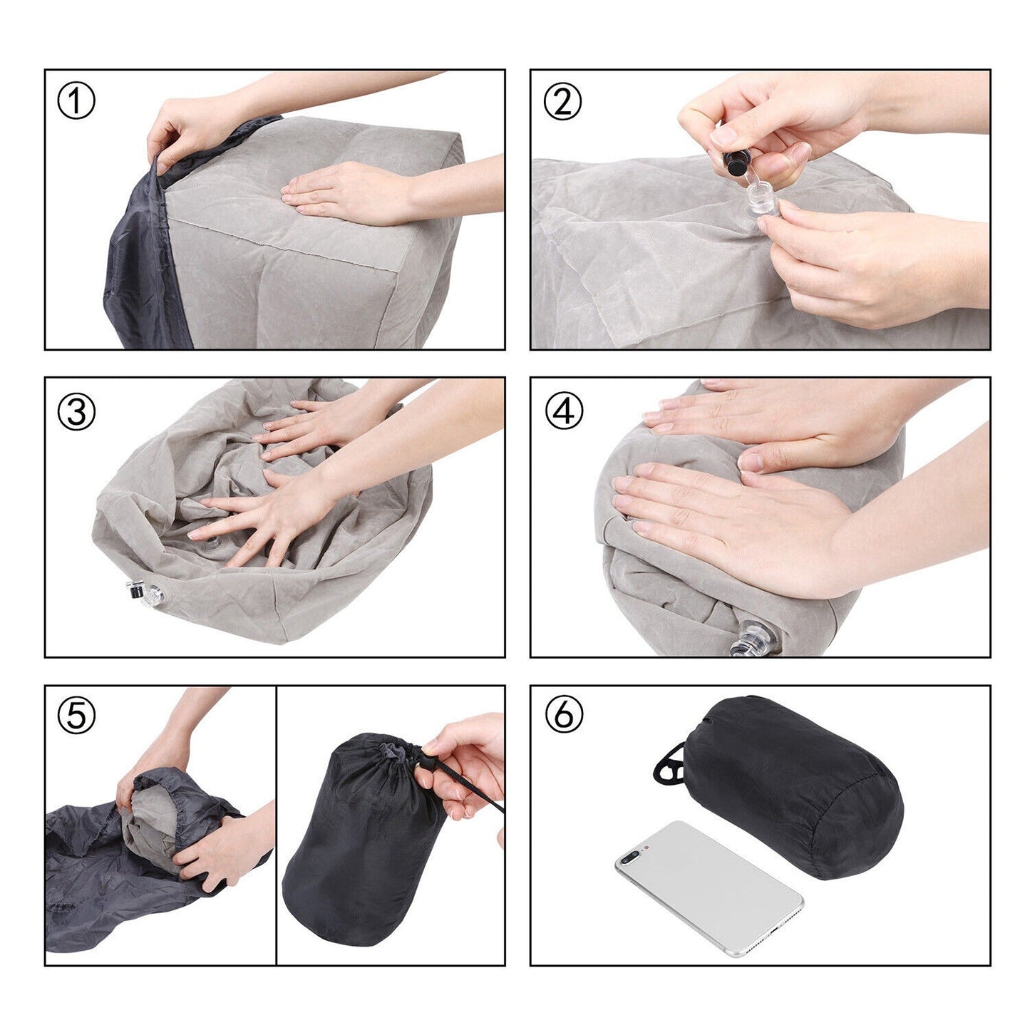 Inflatable Leg Rest Foot Air Pillow for Travel and Office