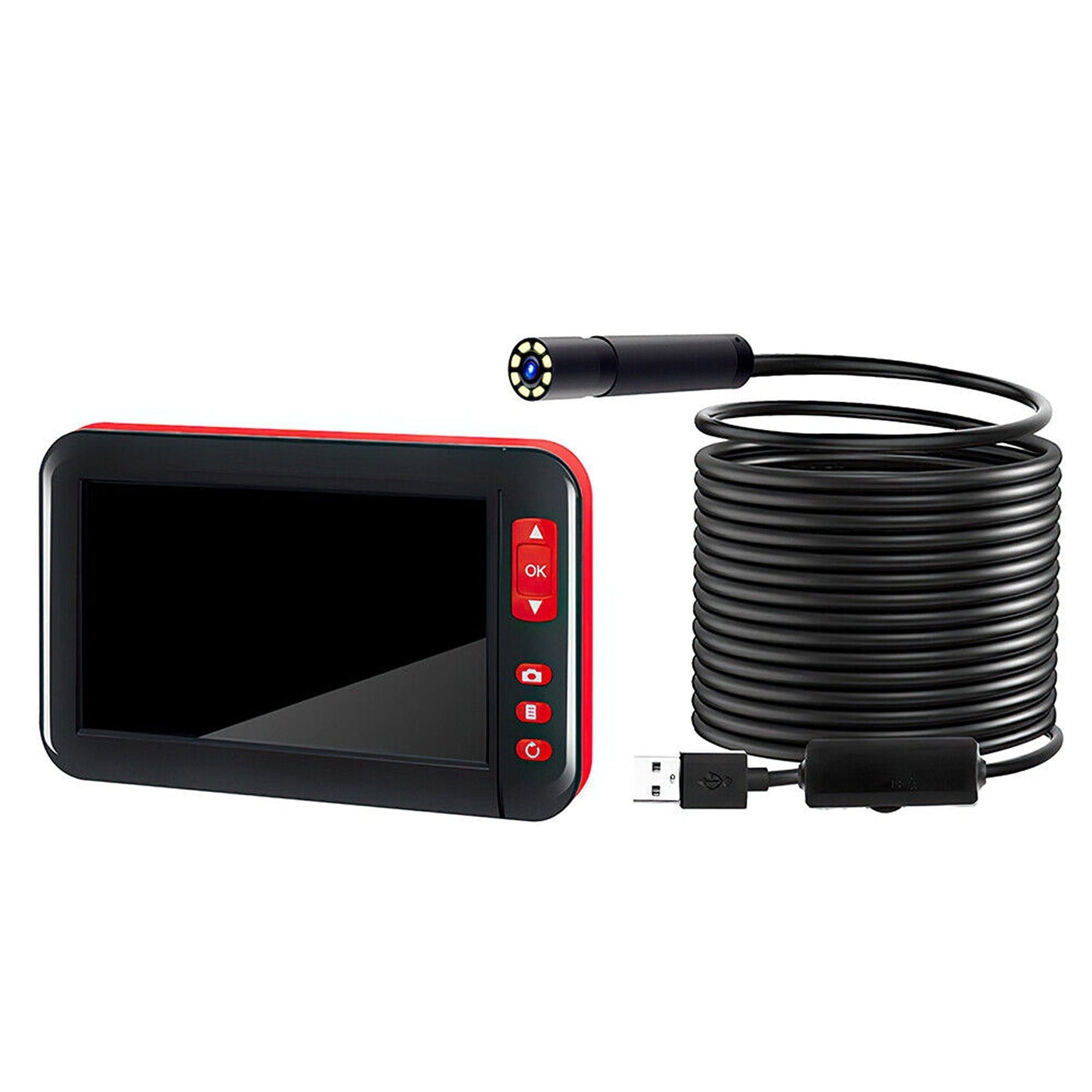 Industrial Endoscope with 4.3in HD Screen 1080P Borescope Inspection Camera