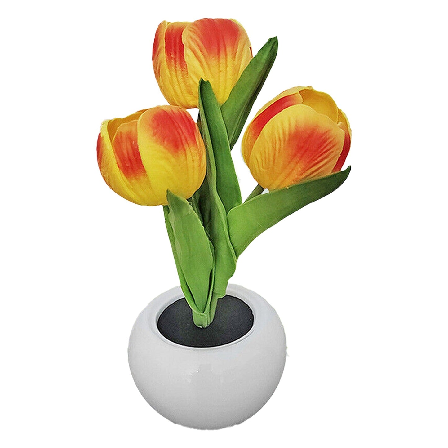 Tulip Flower Night Light Potted Plant Table Lamp