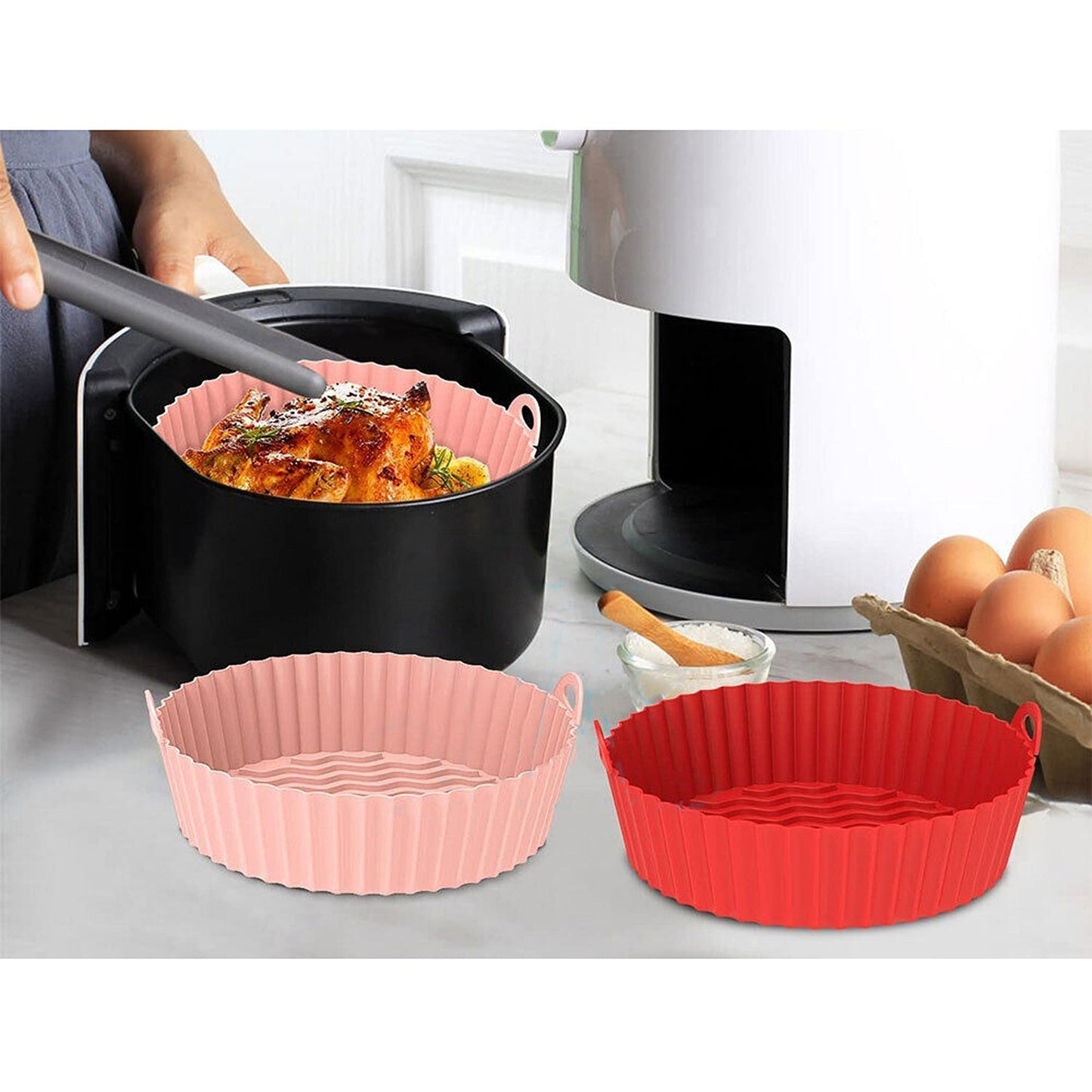 Non-Stick Safe Silicone Pot Liner Basket for Air Fryer Baking Tray