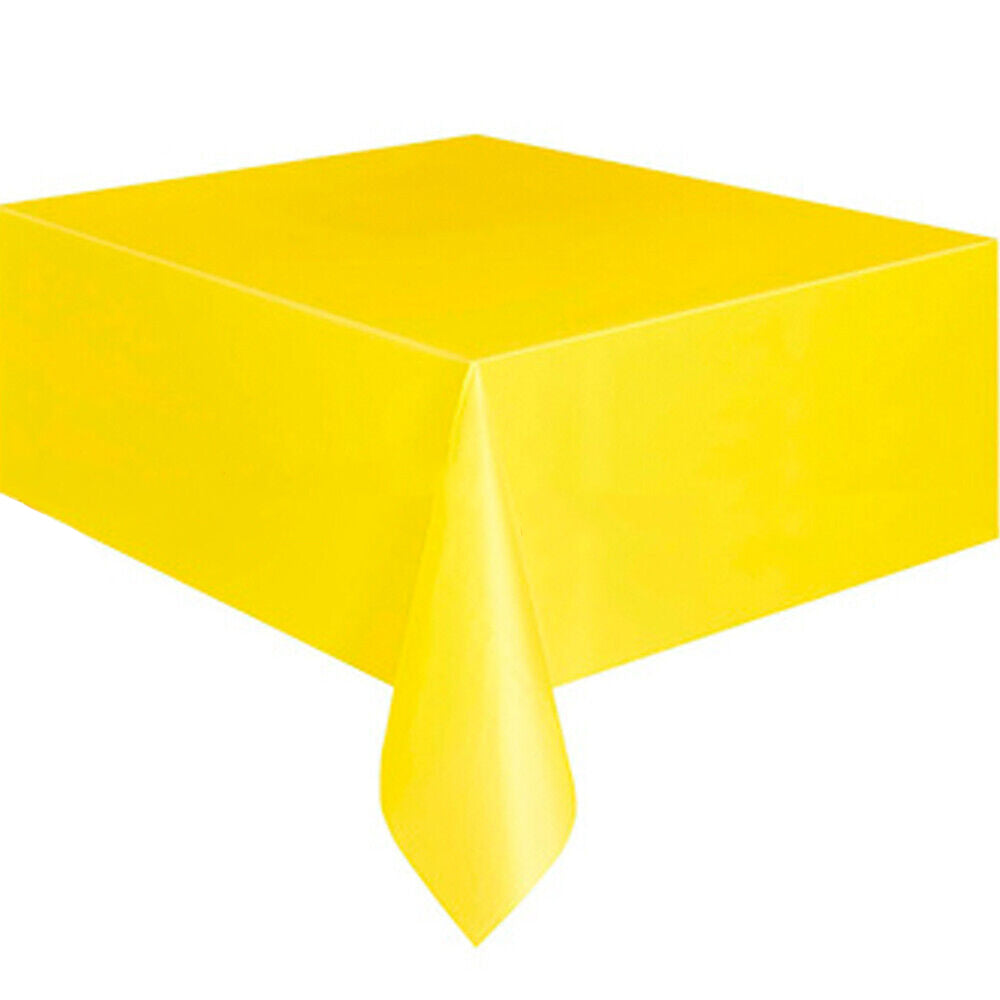 Colorful Plastic Tablecloth for Parties Rectangle Birthday Cover