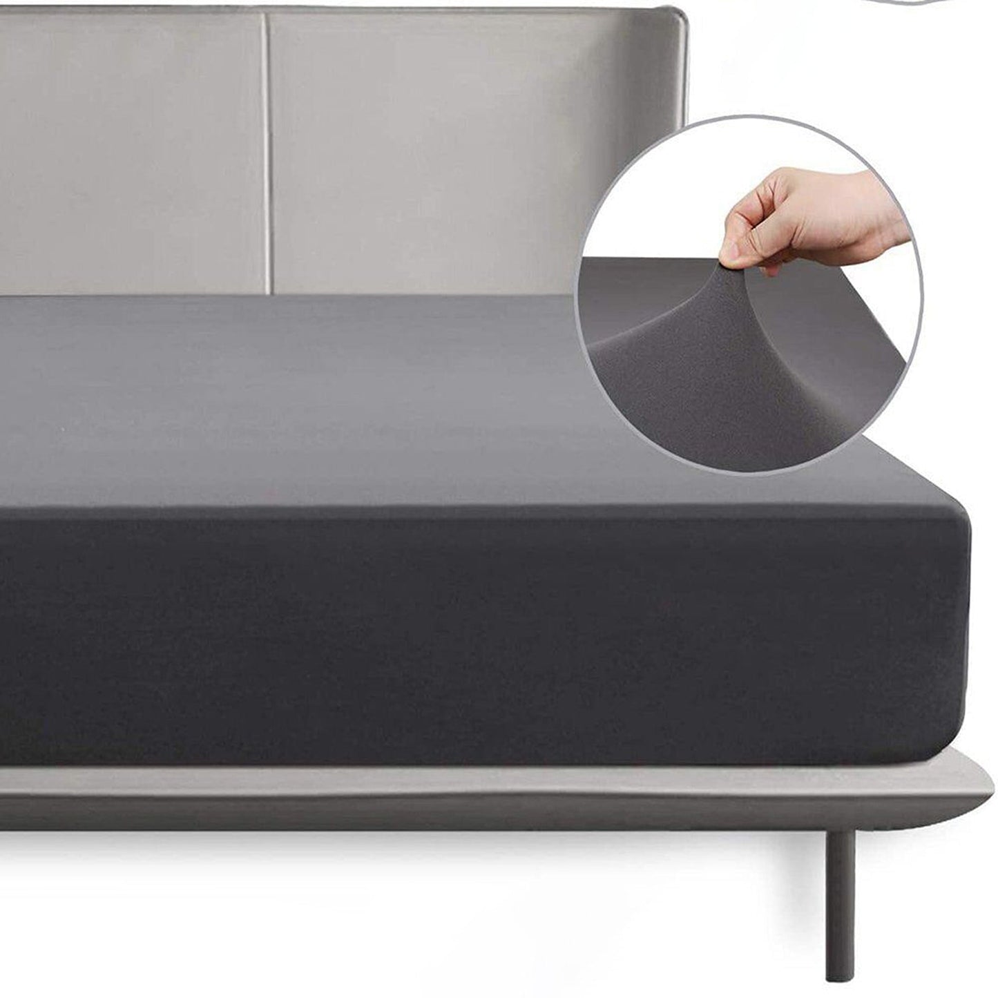 Gray Ultra Soft Deep Fitted Sheet Set with Pillowcases