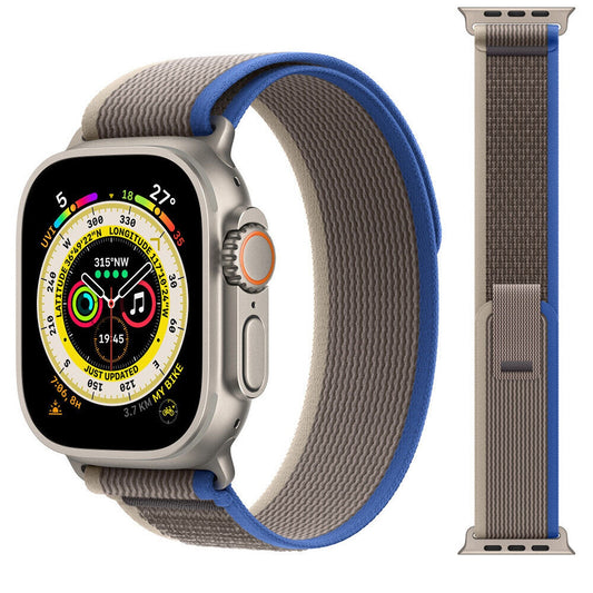 Blue Grey Trail Loop Band Strap For Watch Band Strap IWatch Series SE 9 8 7 6 5 40 41 44 45 Ultra