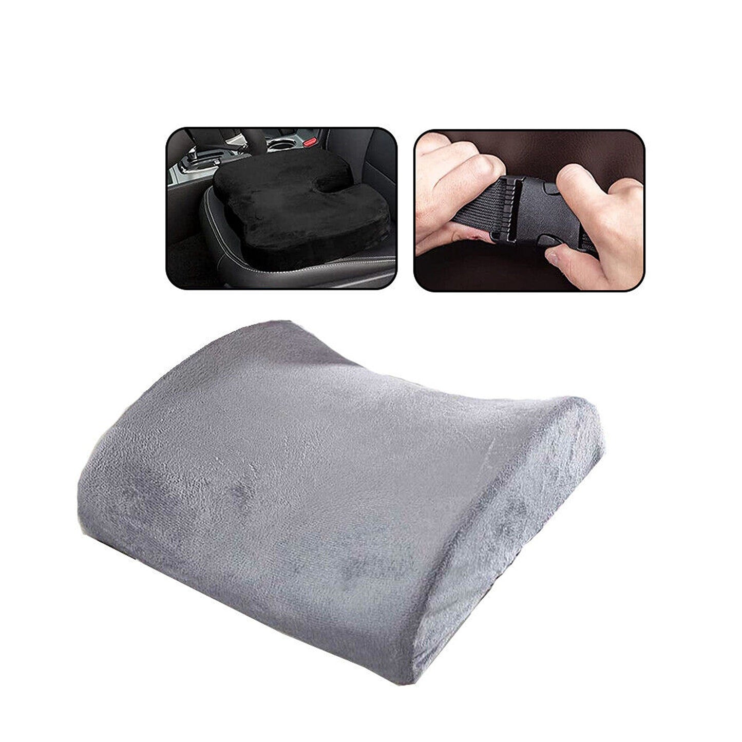 Orthopedic Lumbar Support Memory Foam Seat Cushion for Back Pain