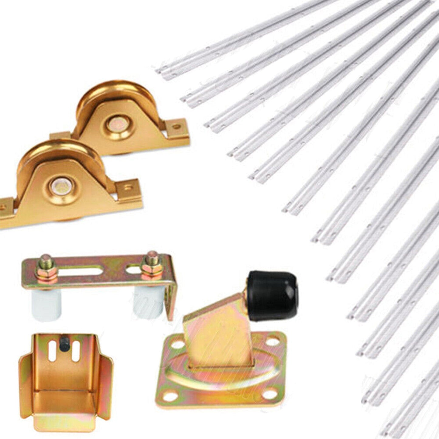 Steel Hardware Kit for Sliding Gate with Wheels Track Keeper Roller Guide