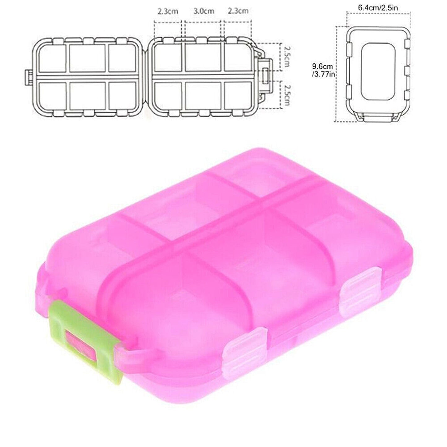 Travel Pill Box Medicine Organizer Dispenser Case for Tablets