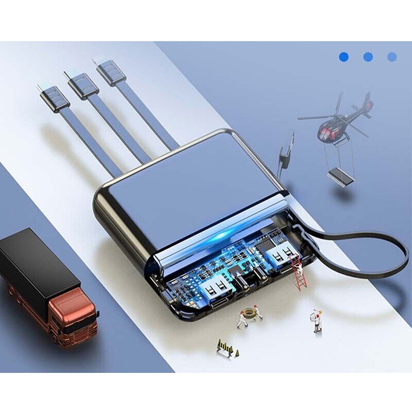 Mini Portable USB Power Bank Backup Battery Charger for Phones