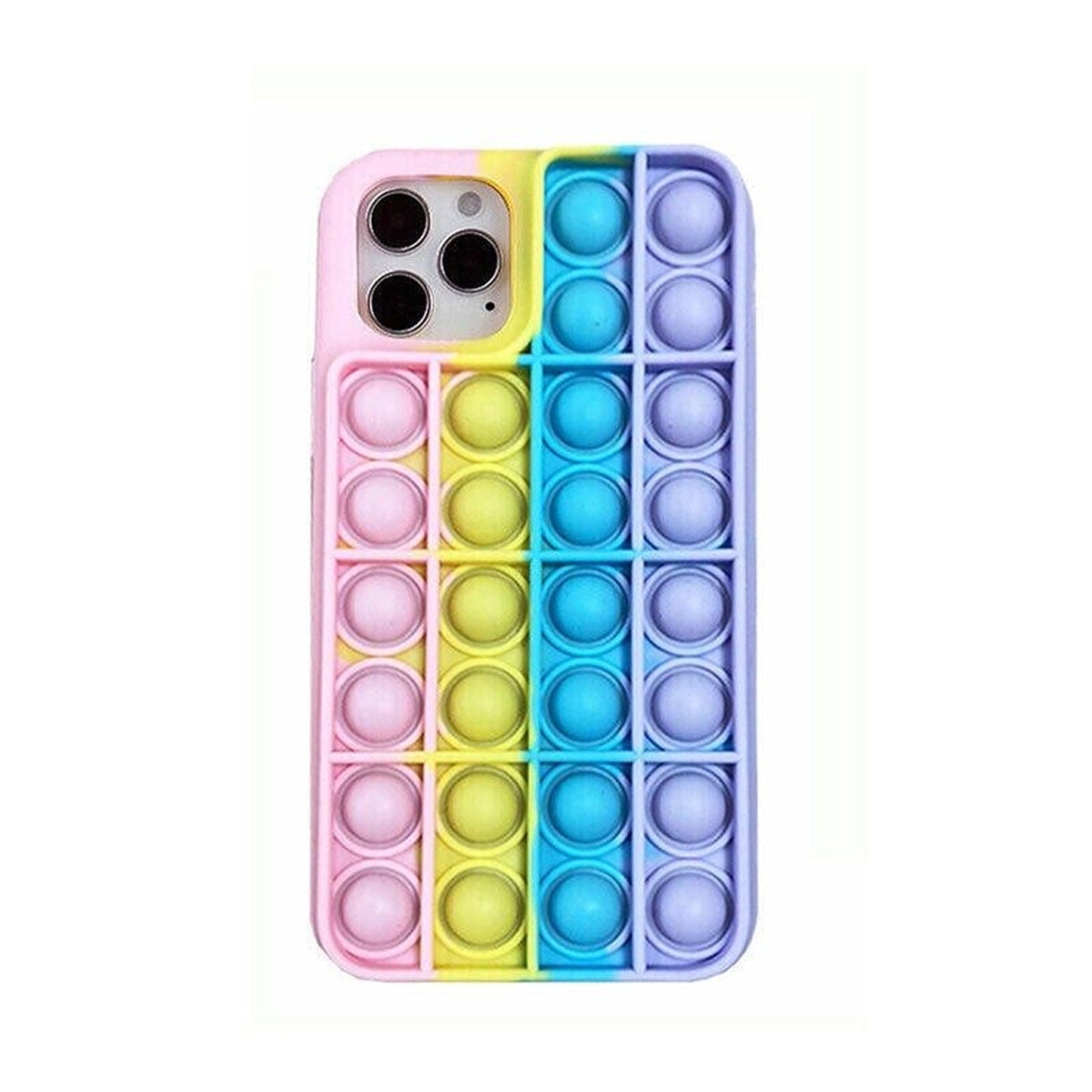 Rainbow Pop Fidget Toy Phone Case for iPhone 7 8 Plus X XR 11 12 Pro Max