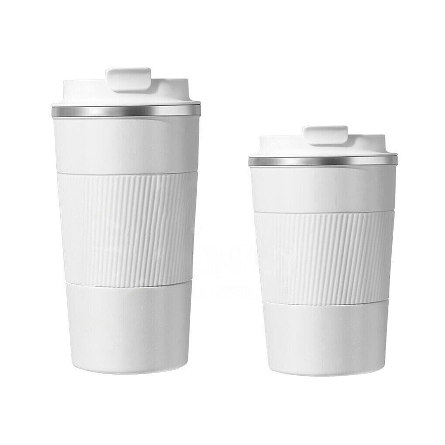 White Double Wall Stainless Steel Coffee Mug Insulated Travel Cup