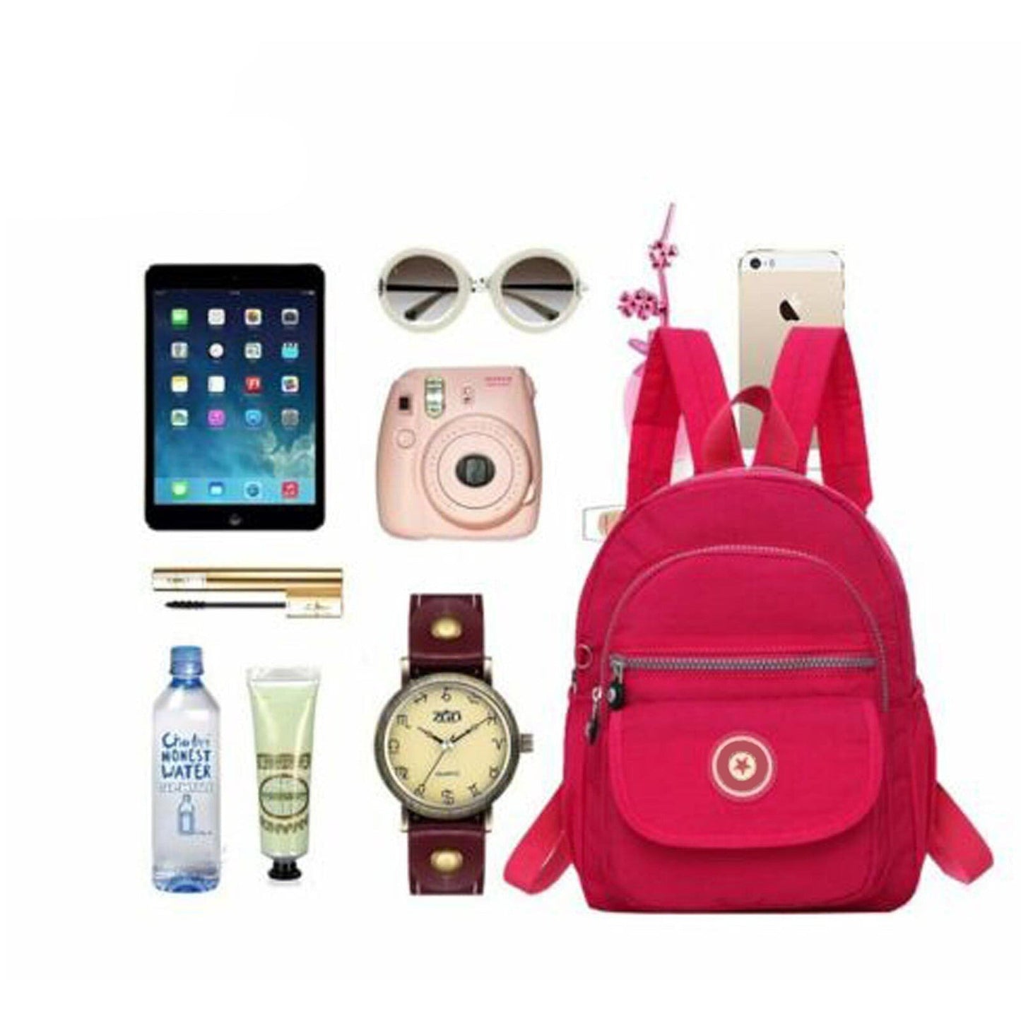 Casual Waterproof Nylon Rucksack Small Travel Backpack Women Shoulder Handbag