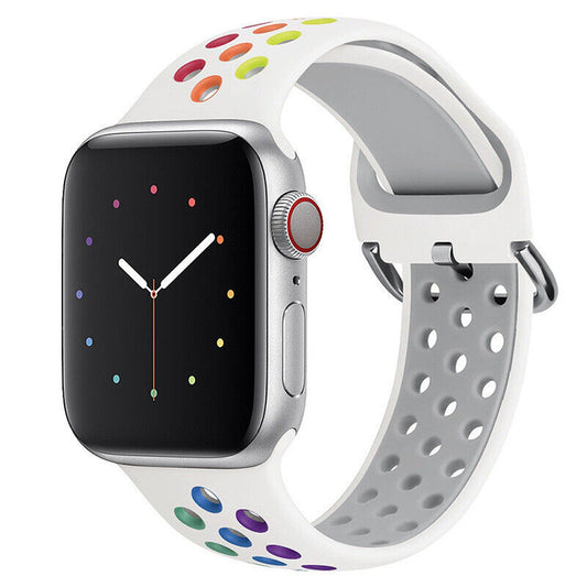 White Colourful For iWatch Watch Band Series 9 SE Ultra 8 7 6 5 4 Strap 38 40 41 42 44 45 4