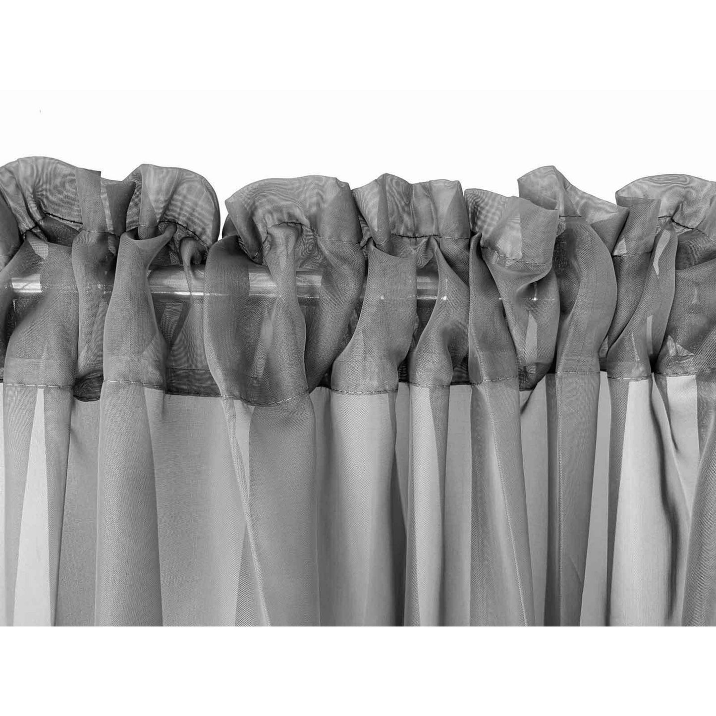 Organza Voile Sheer Curtain with Rod Pocket for Window Draping