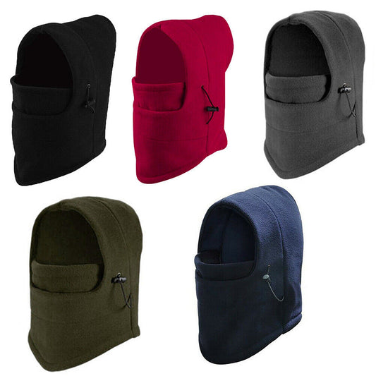 Fleece Hood Winter Thermal Balaclava Ski Face Mask Neck Warmer Cap