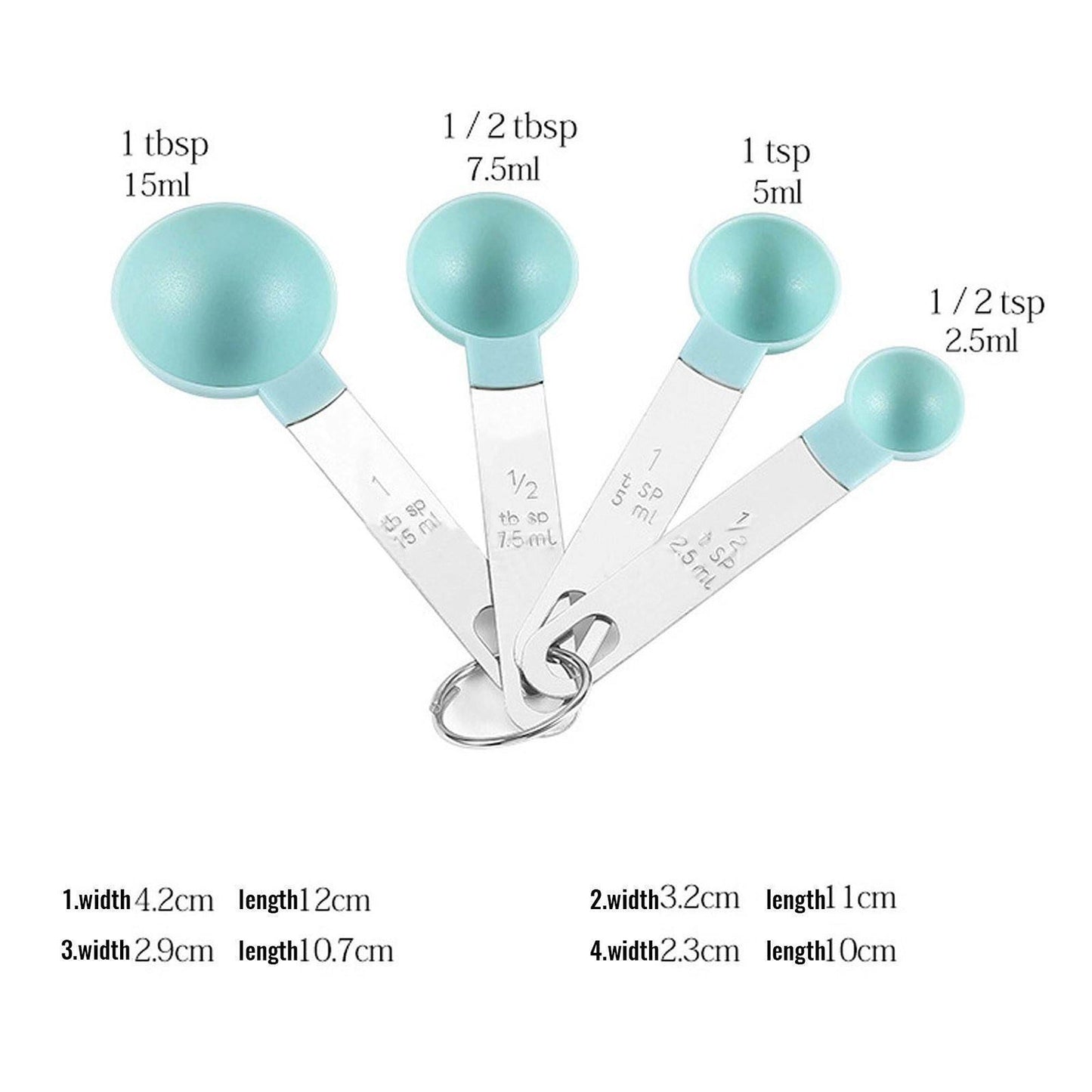 8pcs Stainless Steel Kitchen Measuring Cups and Spoons Set