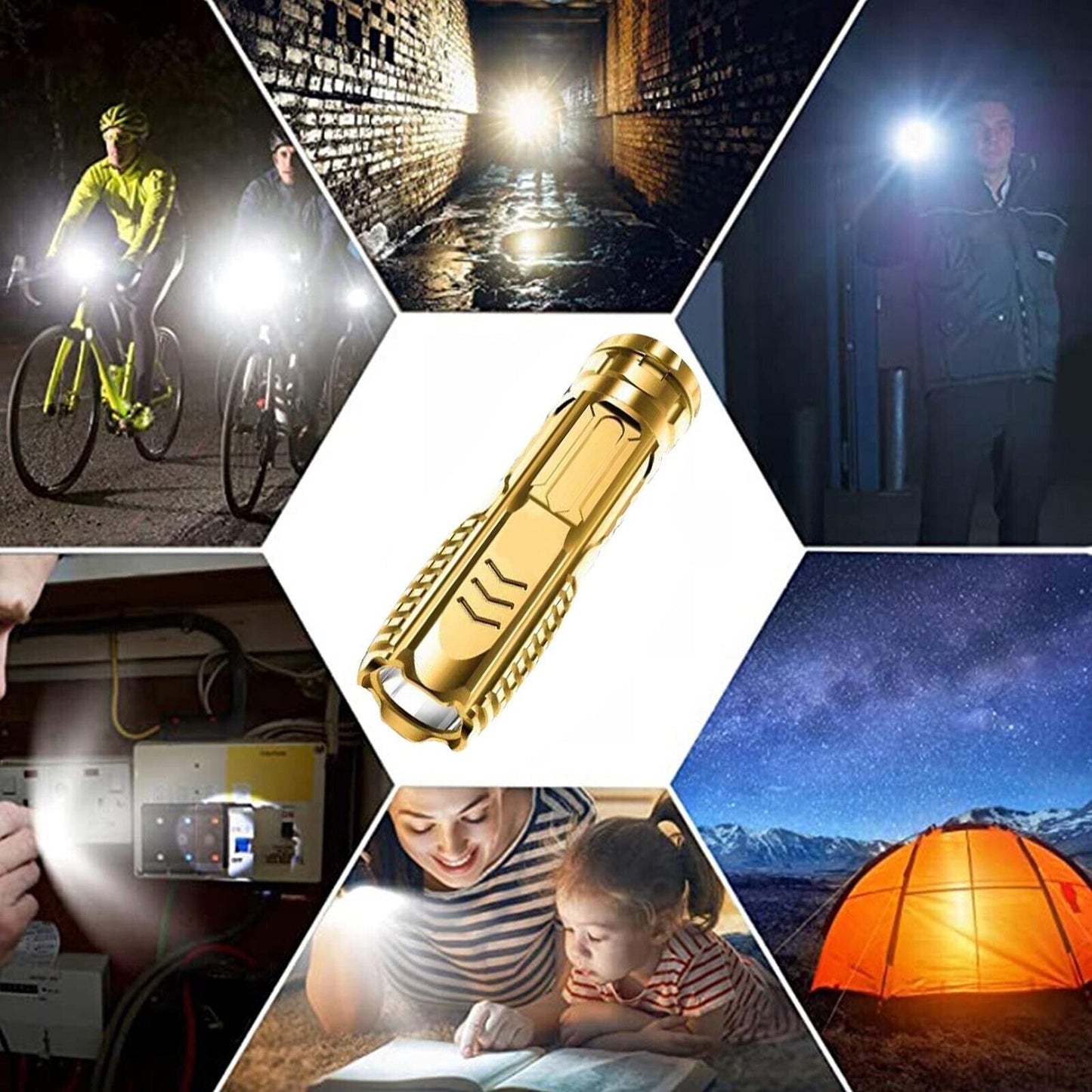 Multifunctional Camping Flashlight Rechargeable Outdoor Flashlight Tool