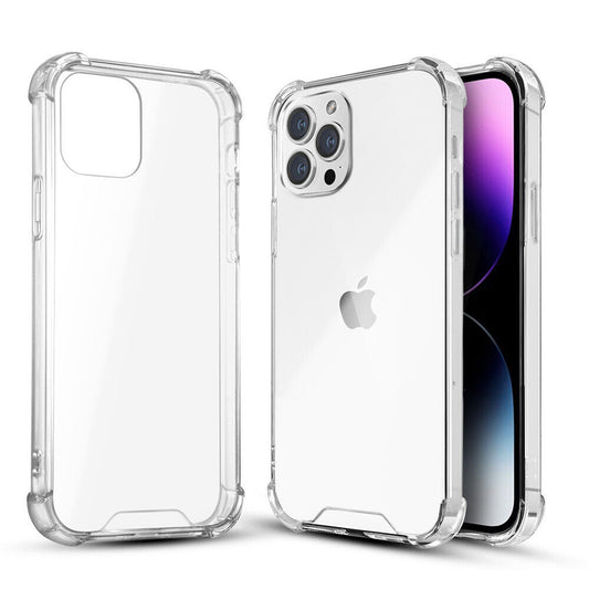 Clear Shockproof Bumper Case for iPhone 15 14 13 Pro Max XS XR Plus