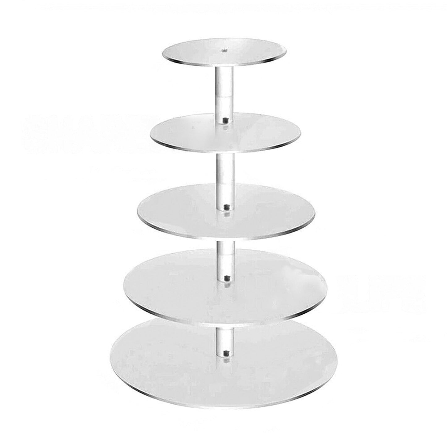 Acrylic 5-Tier Round Cupcake Stand Birthday Wedding Cake Holder
