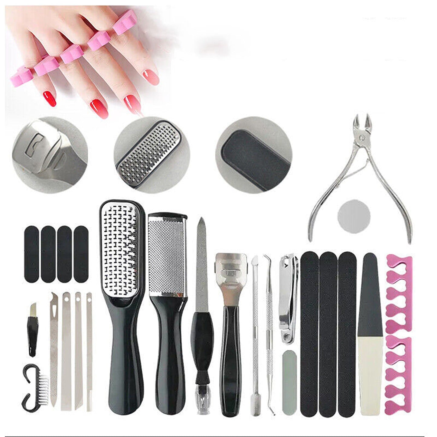 27-Piece Deluxe Manicure and Pedicure Nail Care Set with Tools