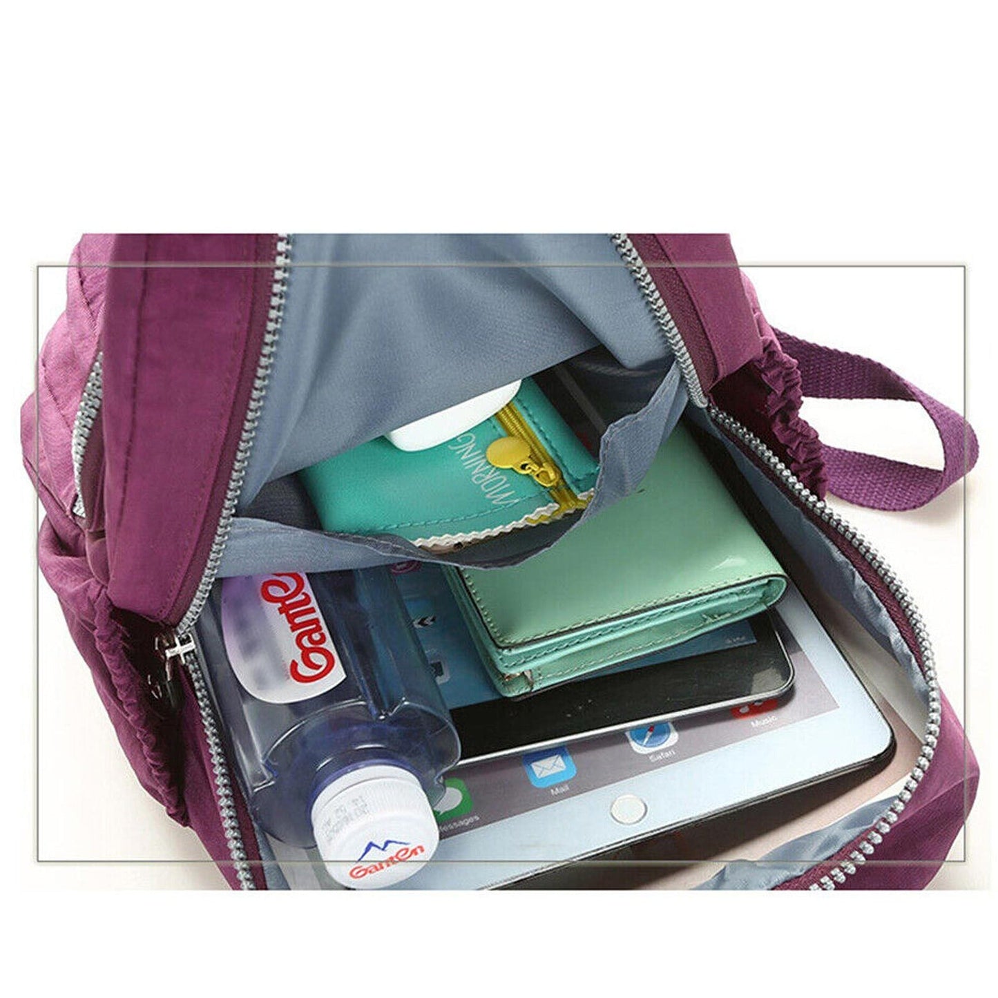 Casual Waterproof Nylon Rucksack Small Travel Backpack Women Shoulder Handbag