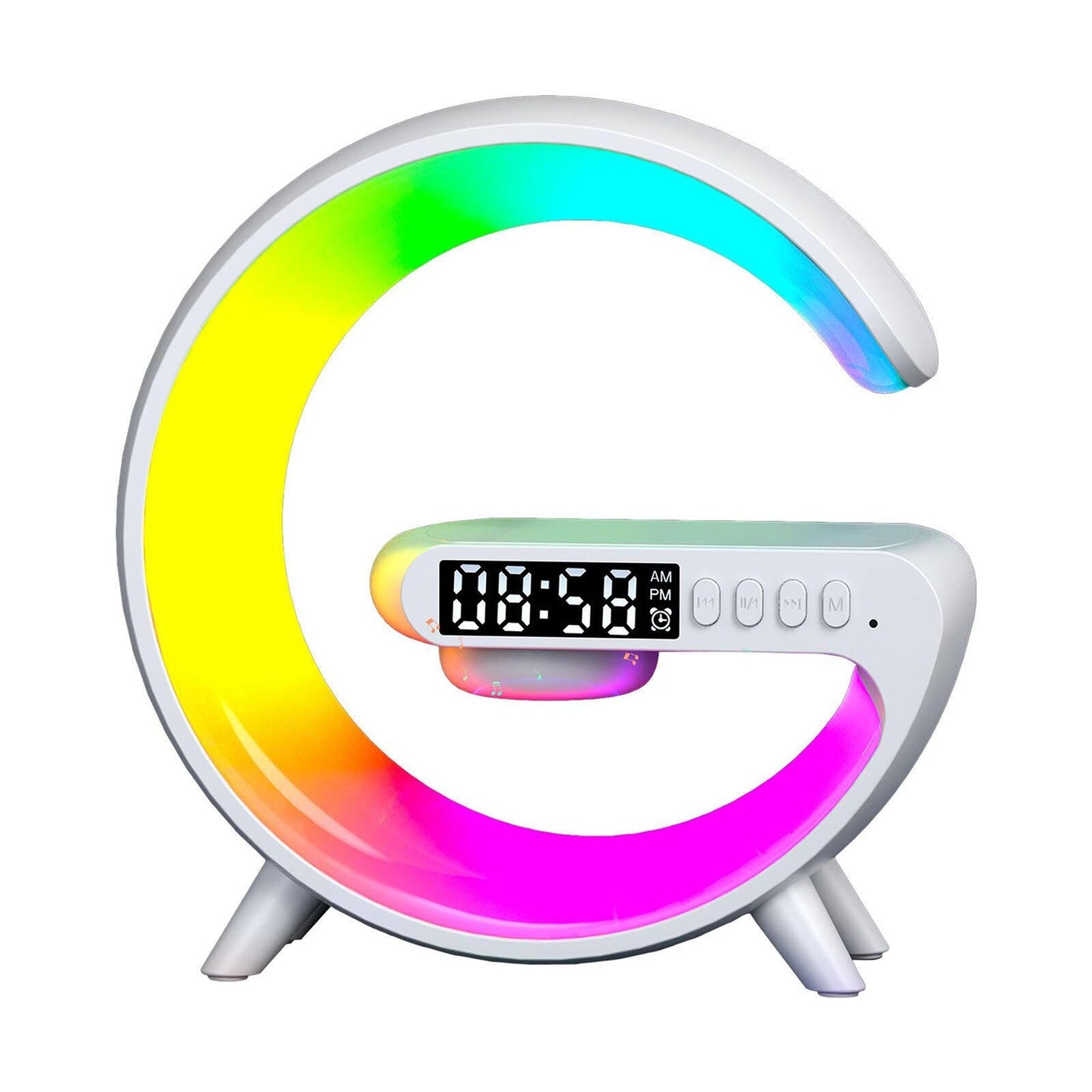 RGB LED Night Light with Bluetooth Speaker Smart Wireless Charger