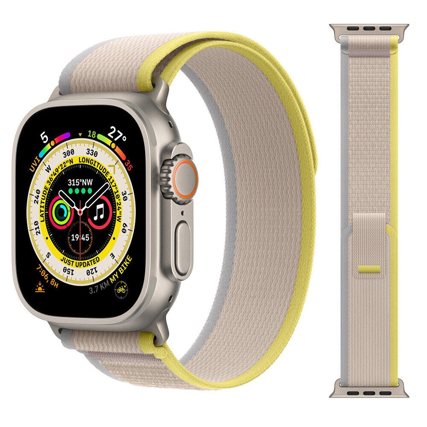 Yellow Beige Trail Loop Band Strap For Watch Band Strap IWatch Series SE 9 8 7 6 5 40 41 44 45 Ultra