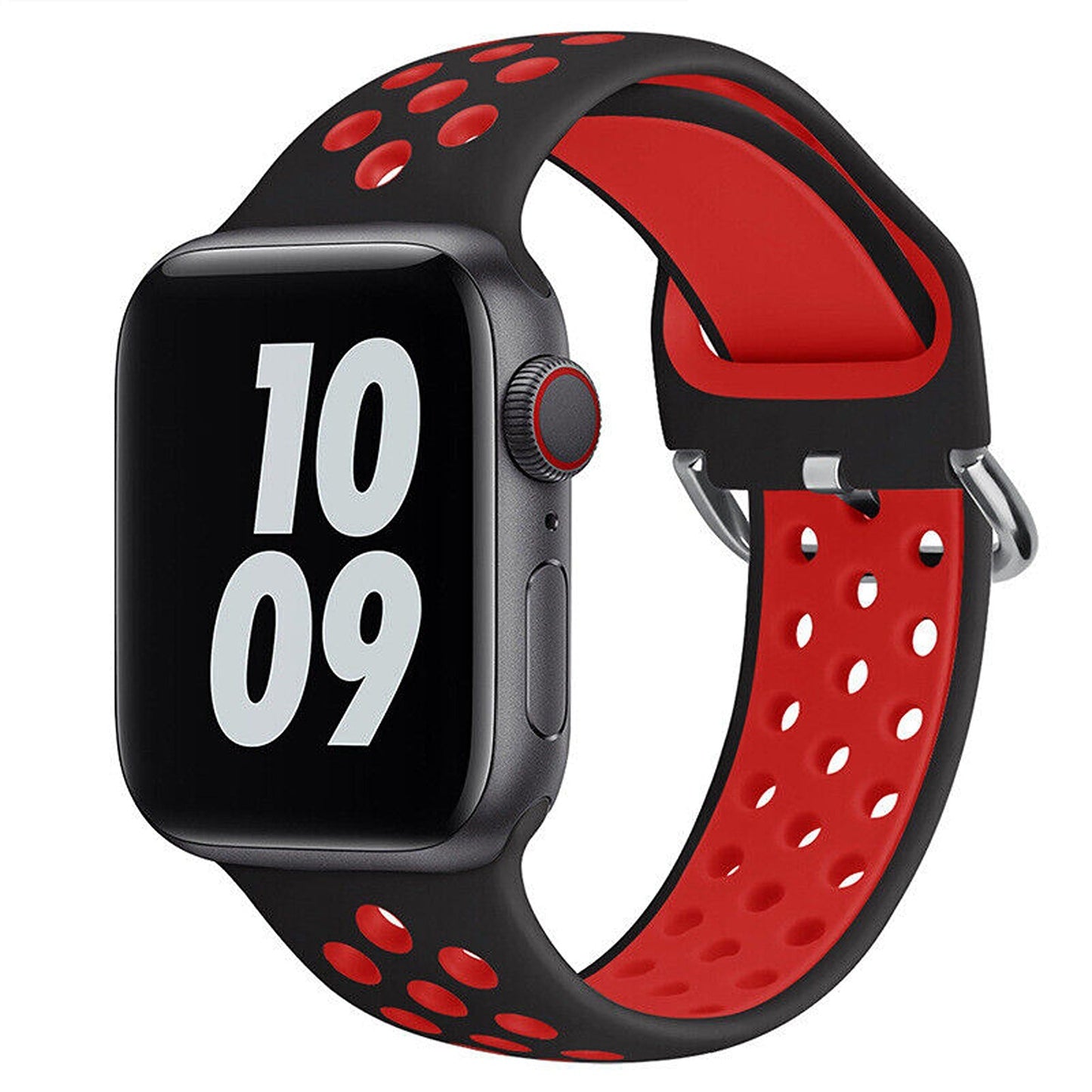 Black Red For iWatch Watch Band Series 9 SE Ultra 8 7 6 5 4 Strap 38 40 41 42 44 45 4
