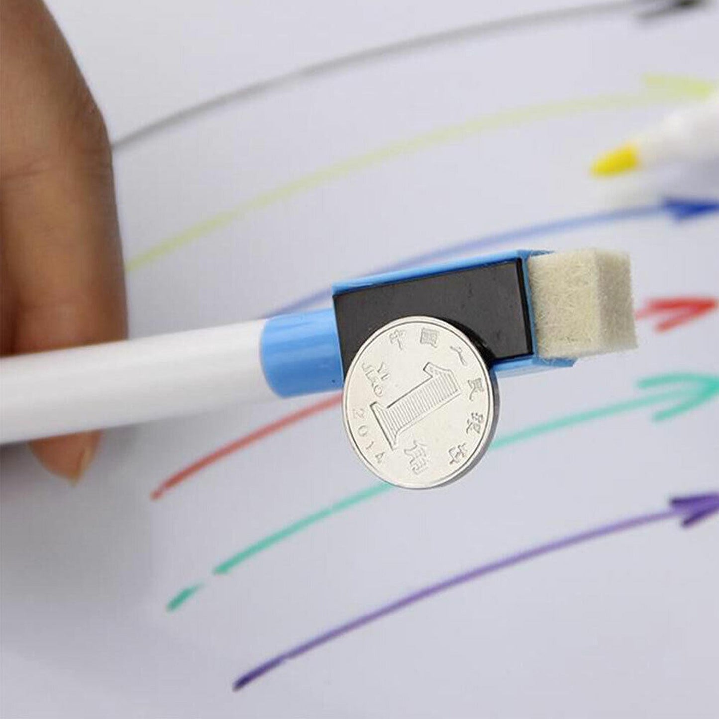 8pcs Dry Erase Whiteboard Markers with Magnetic Cap and Eraser
