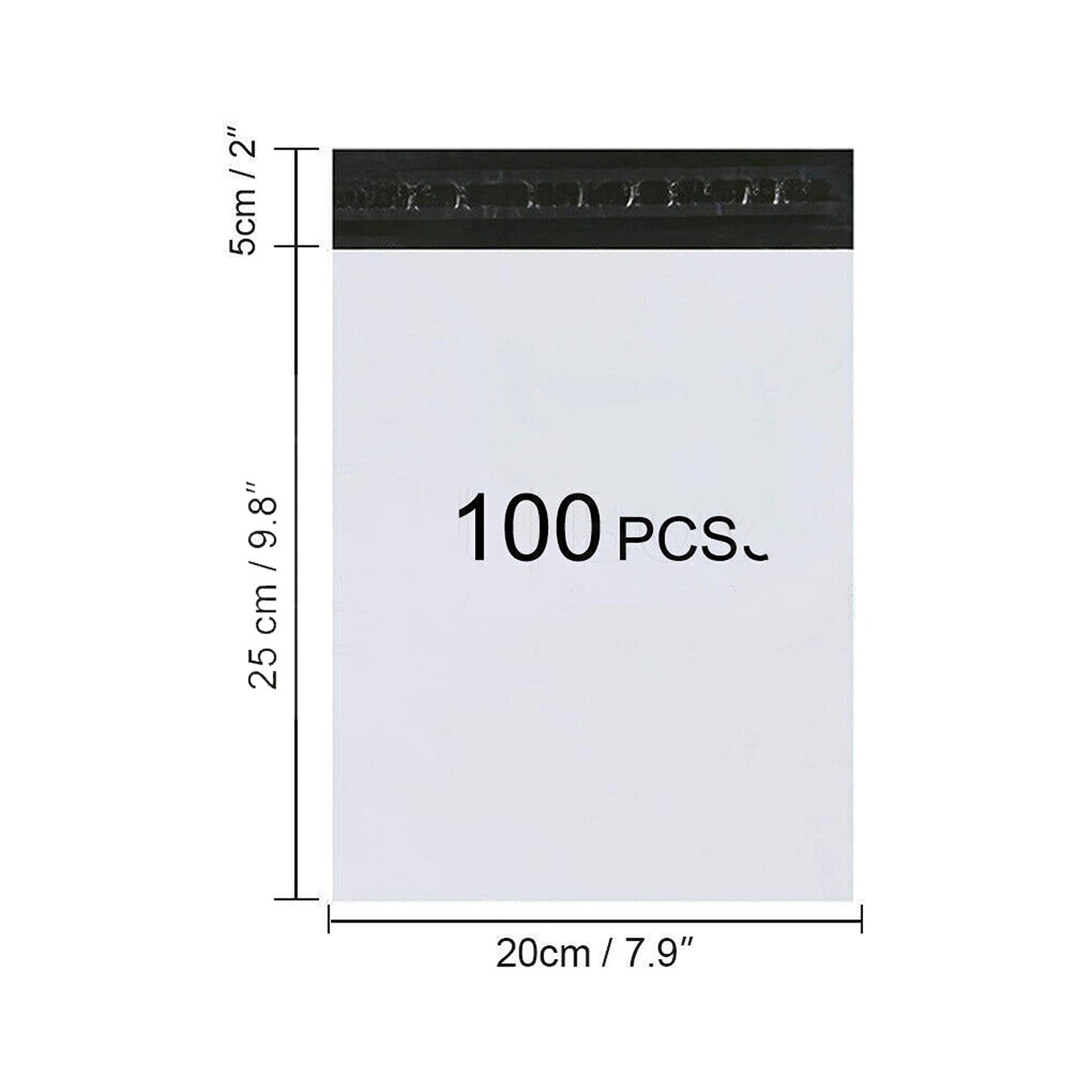 100x Self-Sealing Poly Mailer Satchel Courier Plastic Shipping Bags
