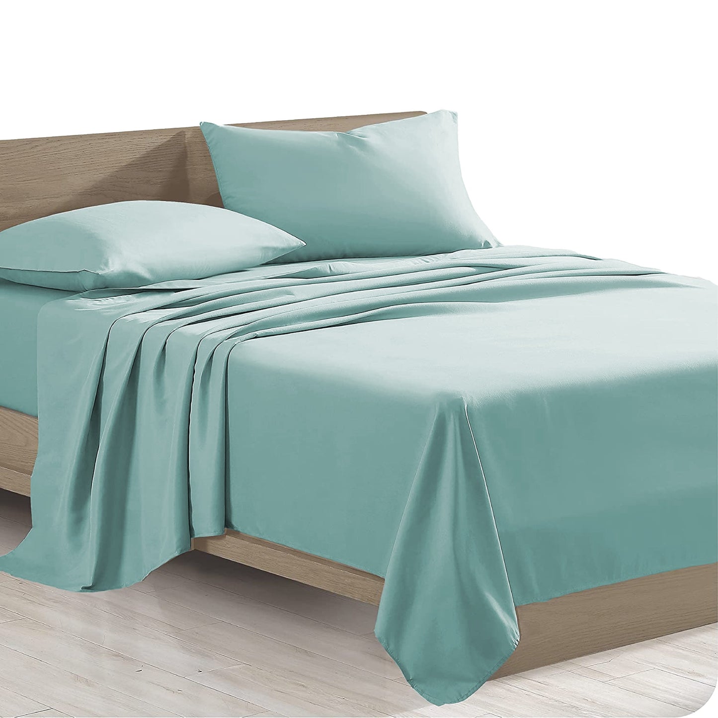 Frost Blue All Size Sheet Set Egyptian Cotton Percale