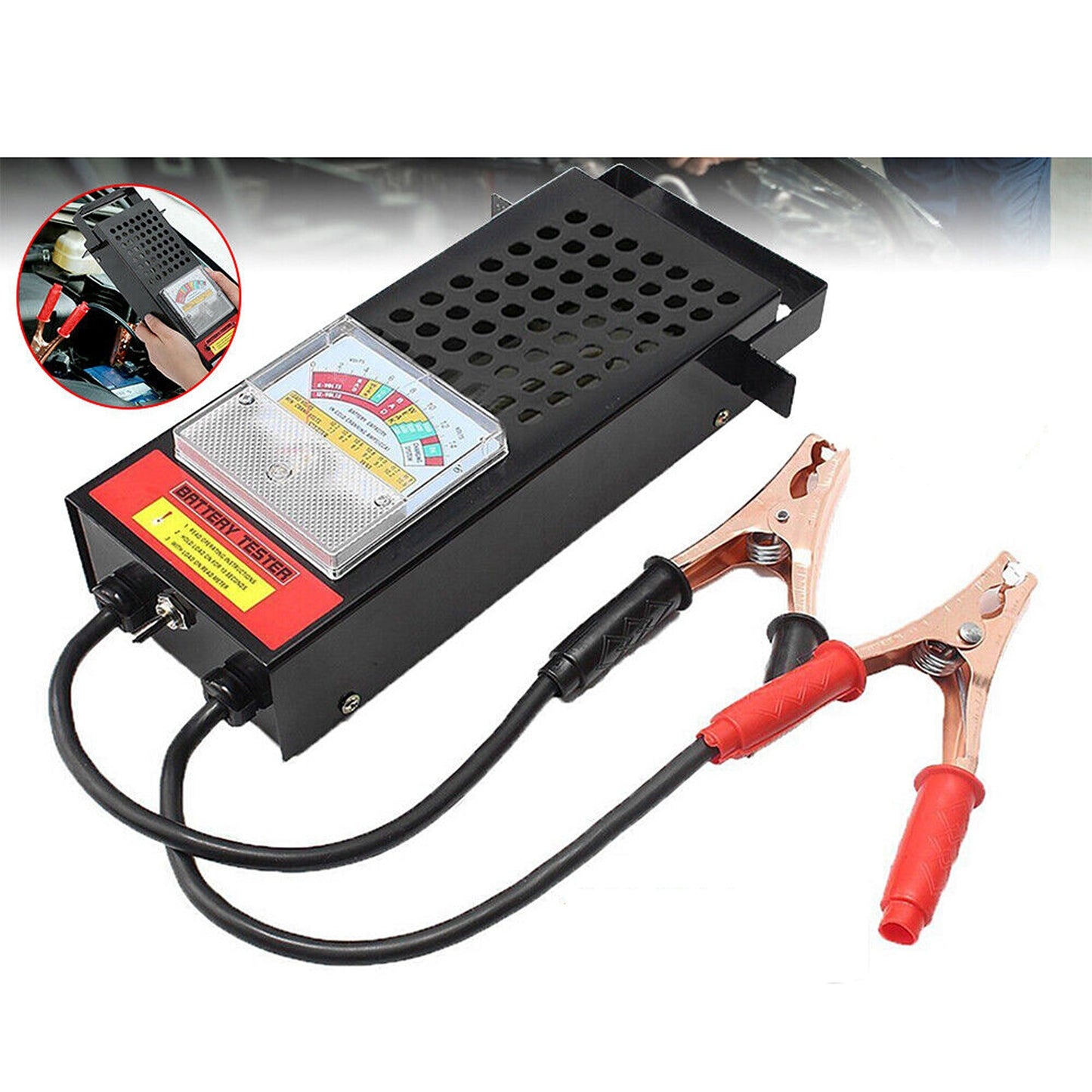 Car Battery Load Tester 100 Amp Analyzer for Vehicle Diagnostic Checks