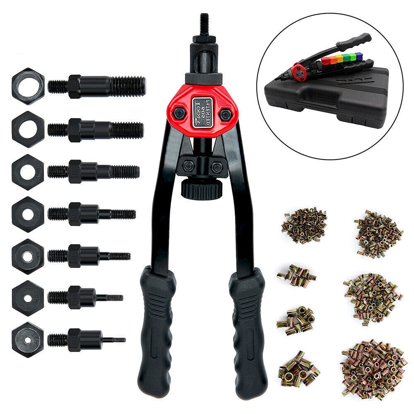 Heavy Duty Nutsert Tool Kit M3-12 Nut Rivet Gun Riveter