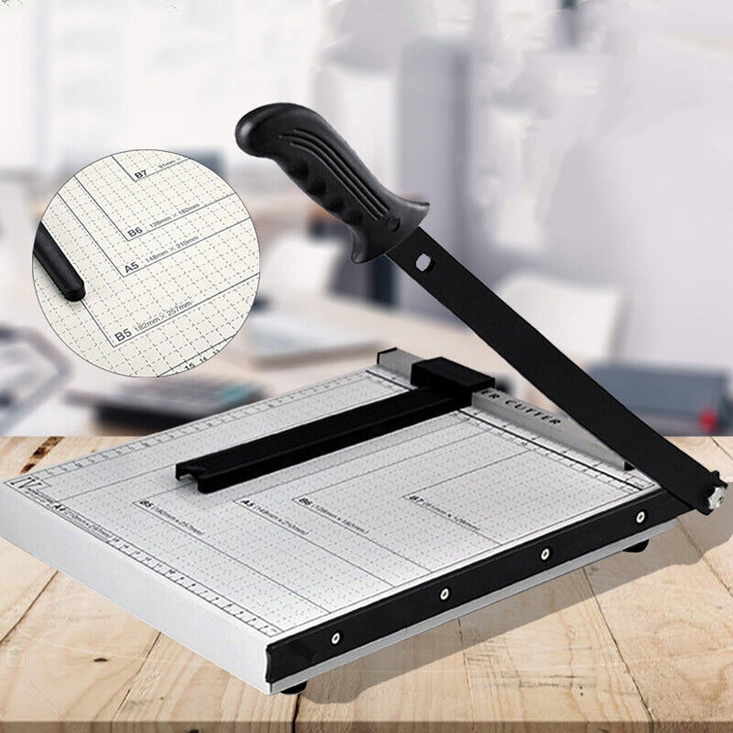 Guillotine Paper Photo Cutter A4 to B7 Metal Base
