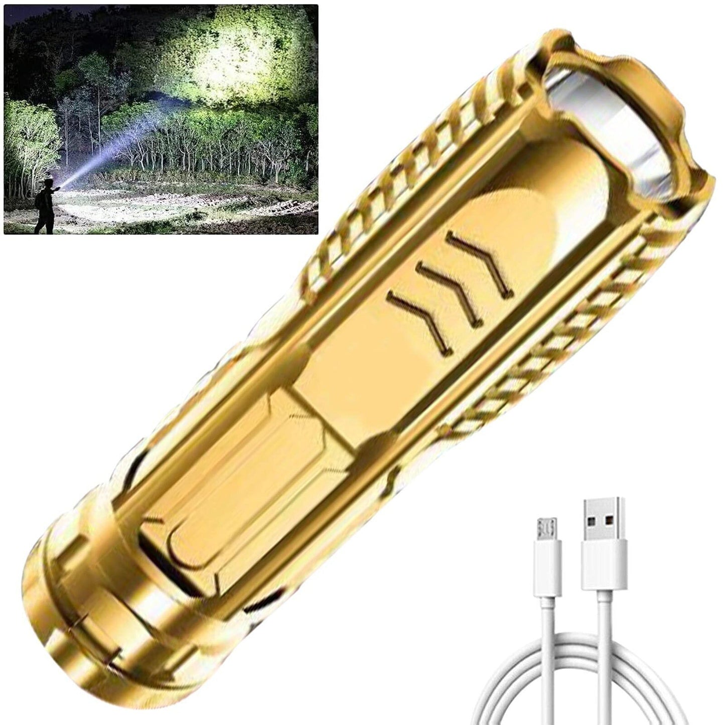 Multifunctional Camping Flashlight Rechargeable Outdoor Flashlight Tool