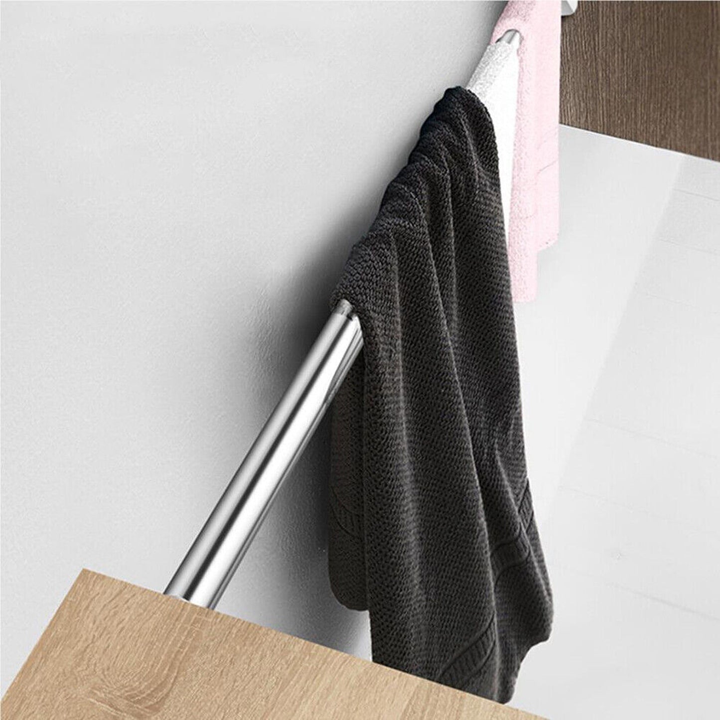 Adjustable Tension Curtain Rod Extendable for Showers and Closets