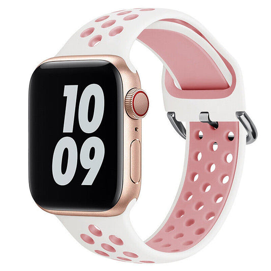 White Pink For iWatch Watch Band Series 9 SE Ultra 8 7 6 5 4 Strap 38 40 41 42 44 45 4