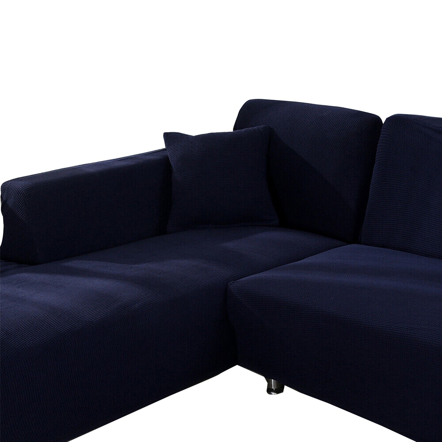 Navy Super Stretch Sofa Cover Lounge Soft Thick Seater Slipcover