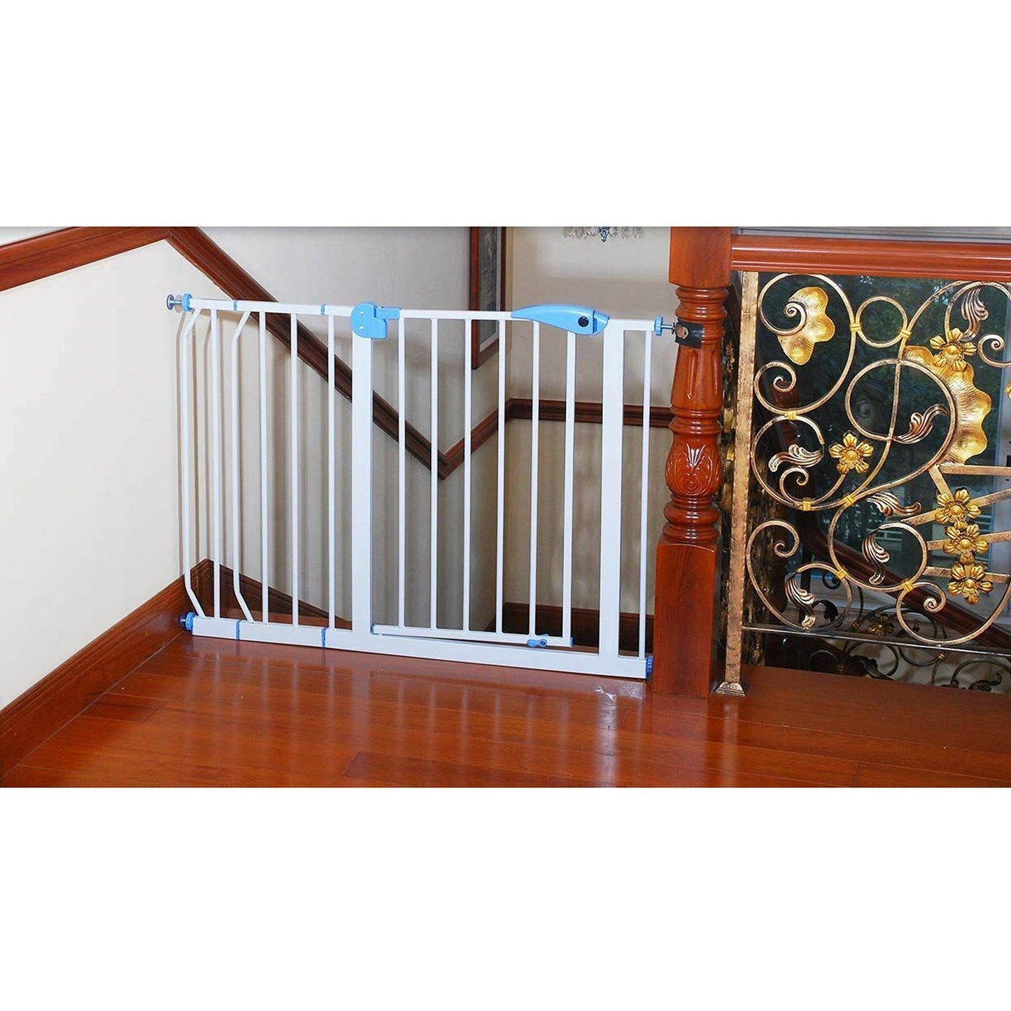 Wide Baby and Pet Room Divider Safety Barrier Gate with Adjustable Length