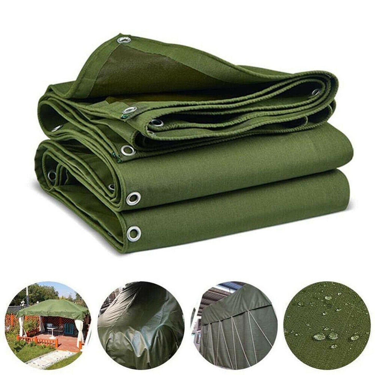 Canvas Tarpaulin Heavy Duty Waterproof Sunshade