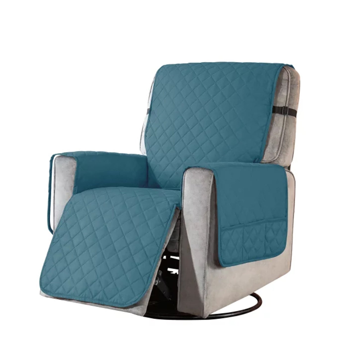 Turquoise Recliner Sofa Chair Cover with Non Slip Strap Pet Couch Protector Slipcover