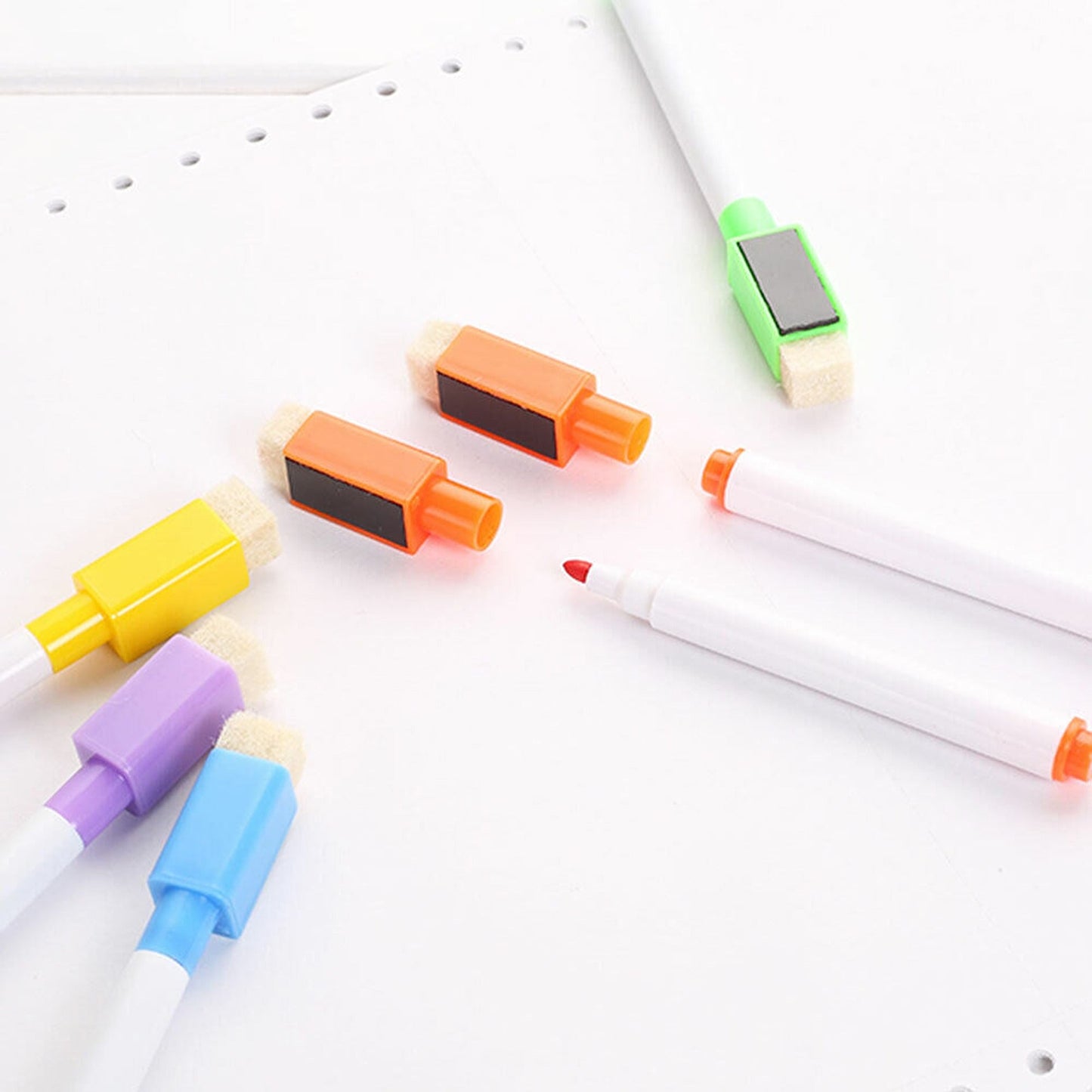 8pcs Dry Erase Whiteboard Markers with Magnetic Cap and Eraser