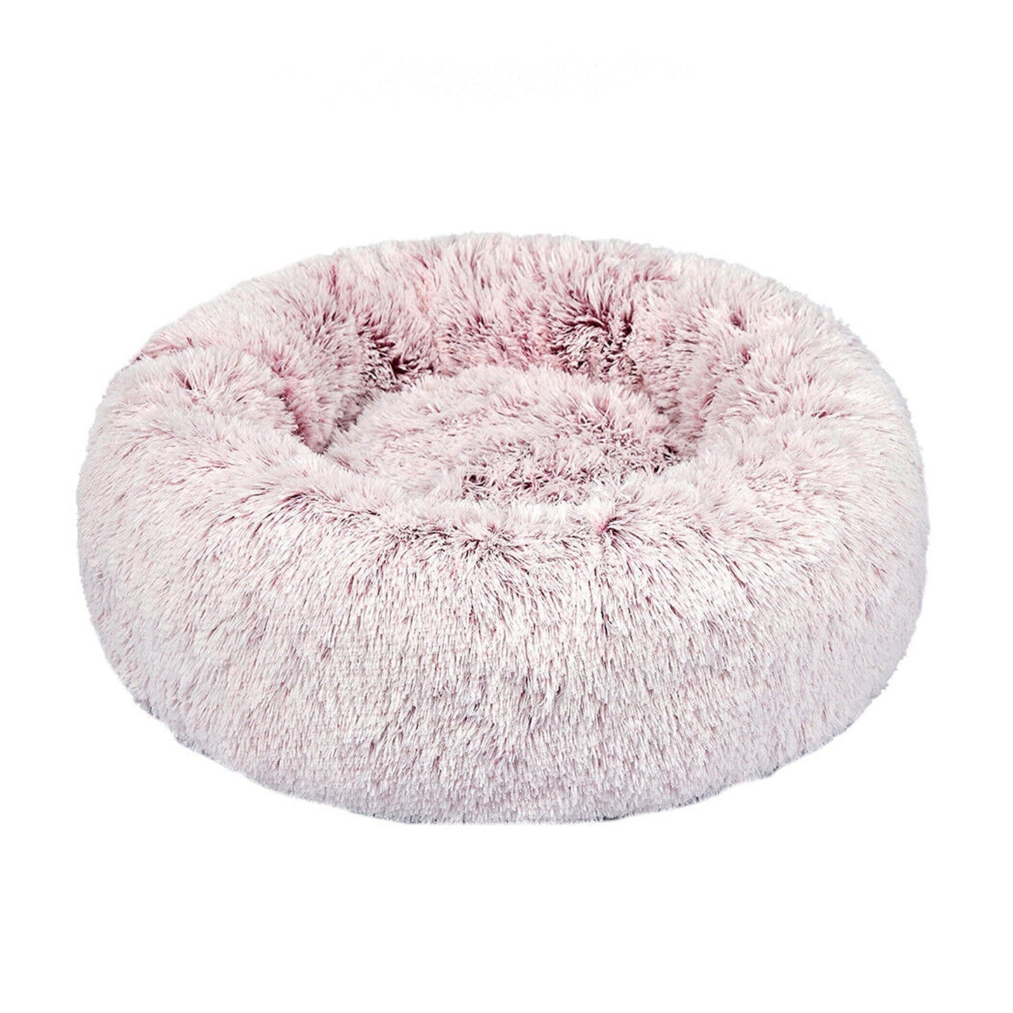 Light Pink Calming Pet Bed Dog Cat Sleeping Comfy Cave Washable