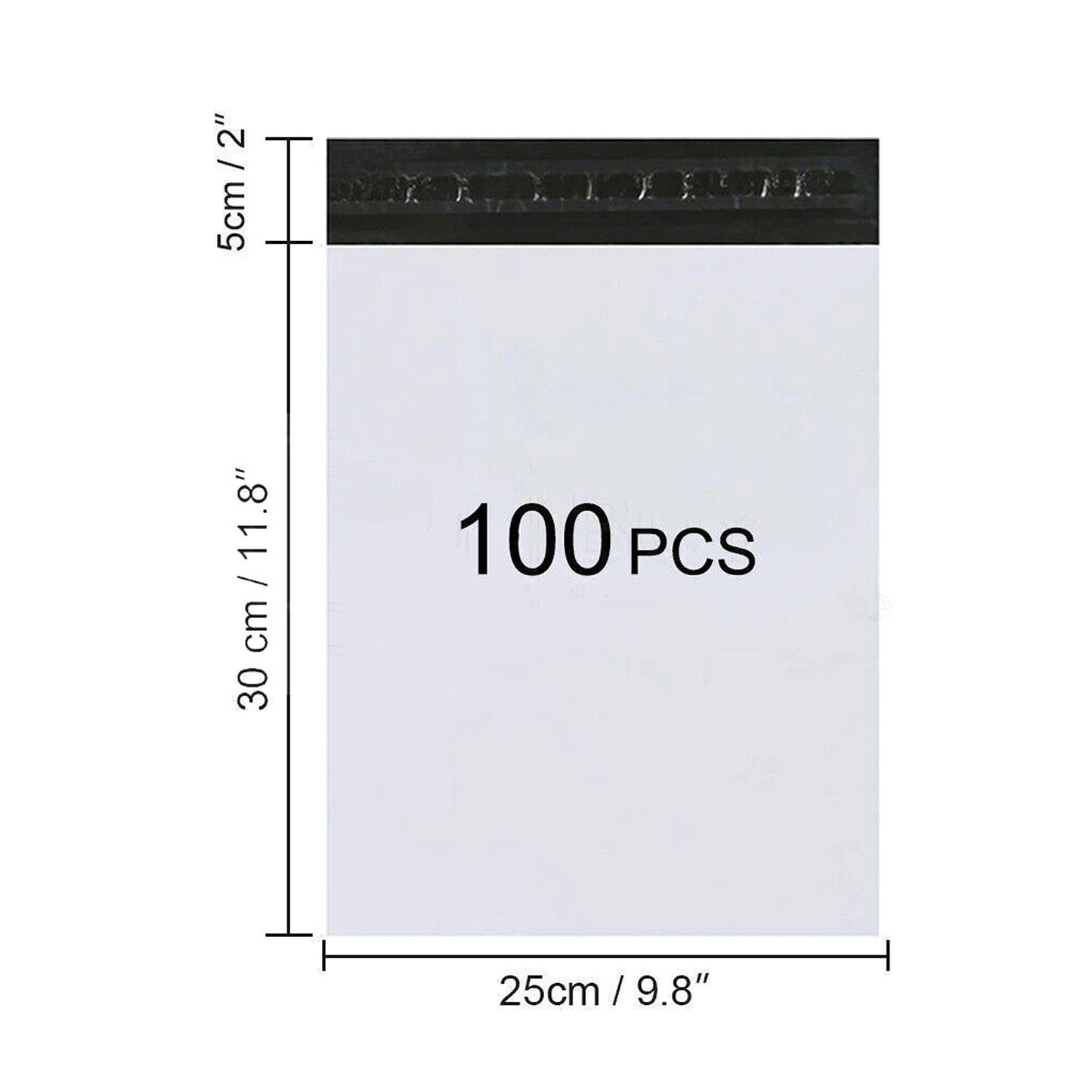 100x Self-Sealing Poly Mailer Satchel Courier Plastic Shipping Bags