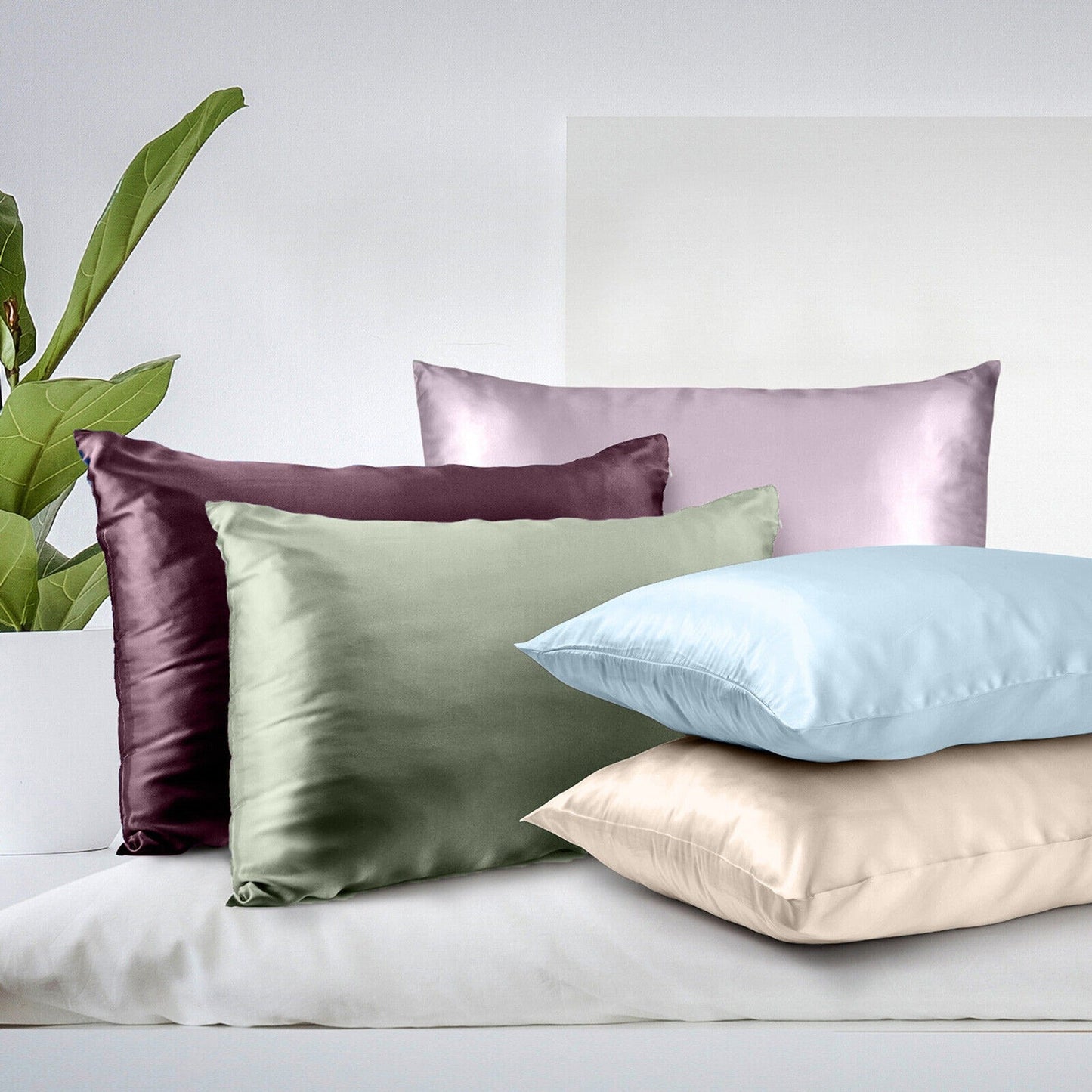 Hypoallergenic Mulberry Silk Pillowcase Twin Pack Soft and Comfortable