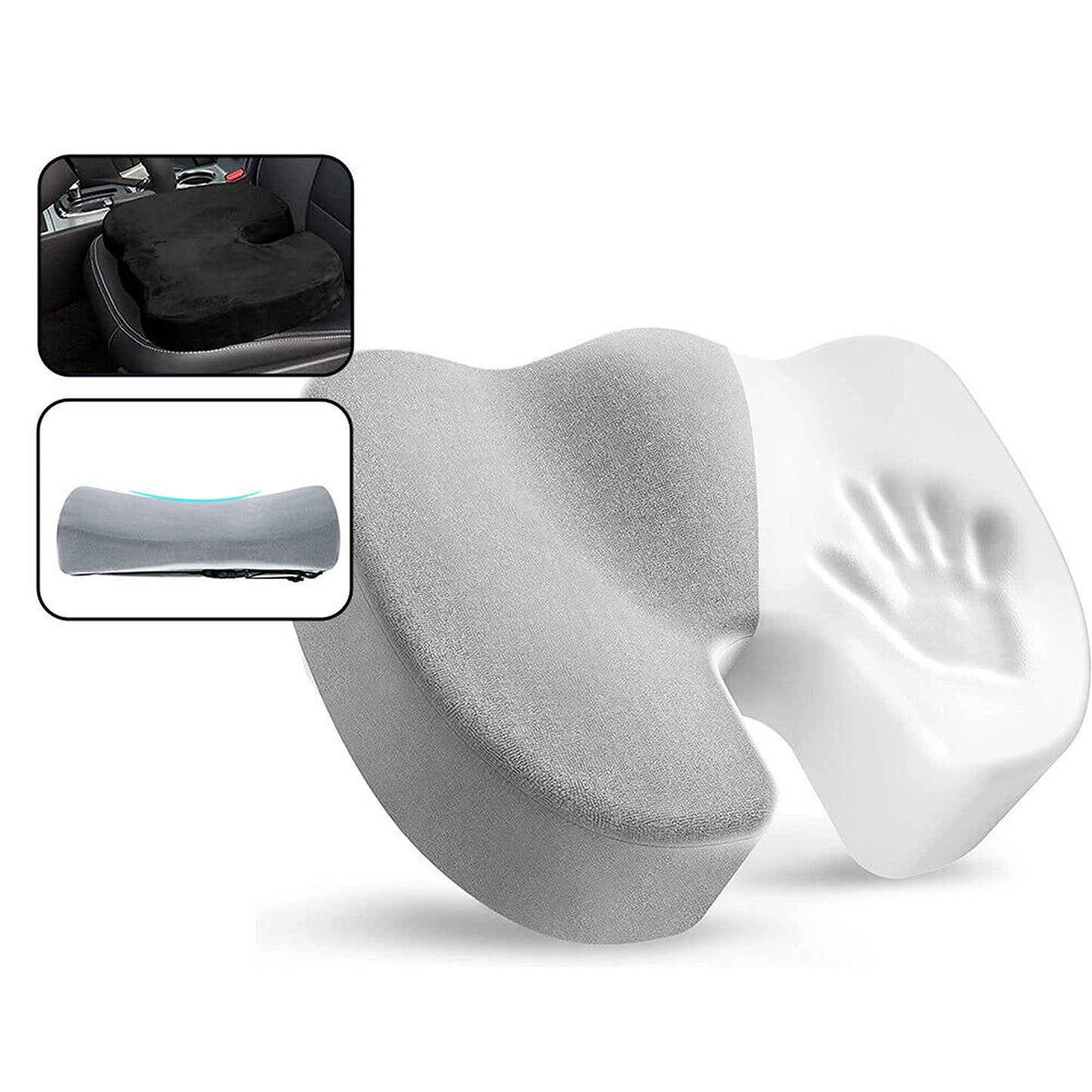 Orthopedic Lumbar Support Memory Foam Seat Cushion for Back Pain
