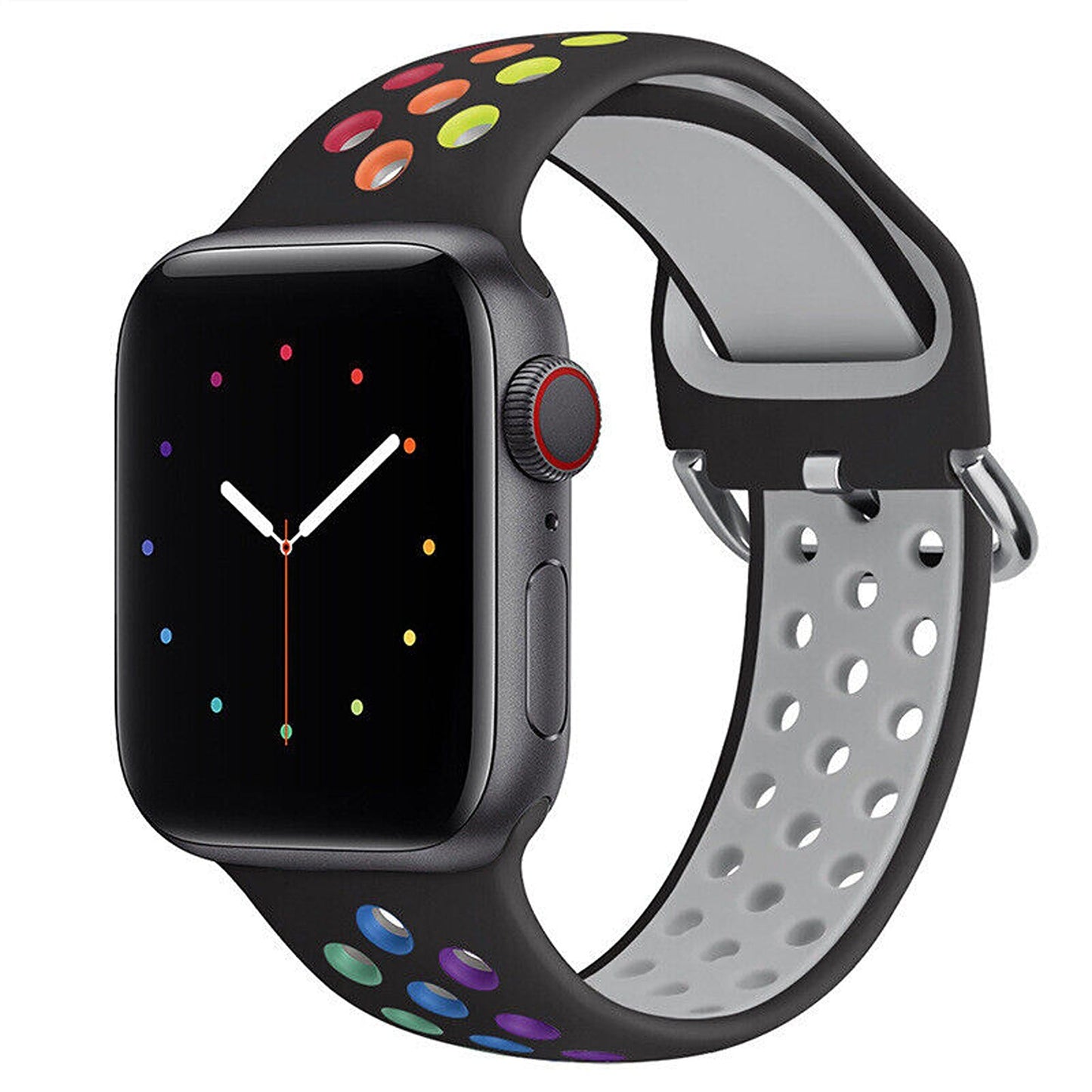 Black Colourful For iWatch Watch Band Series 9 SE Ultra 8 7 6 5 4 Strap 38 40 41 42 44 45 4
