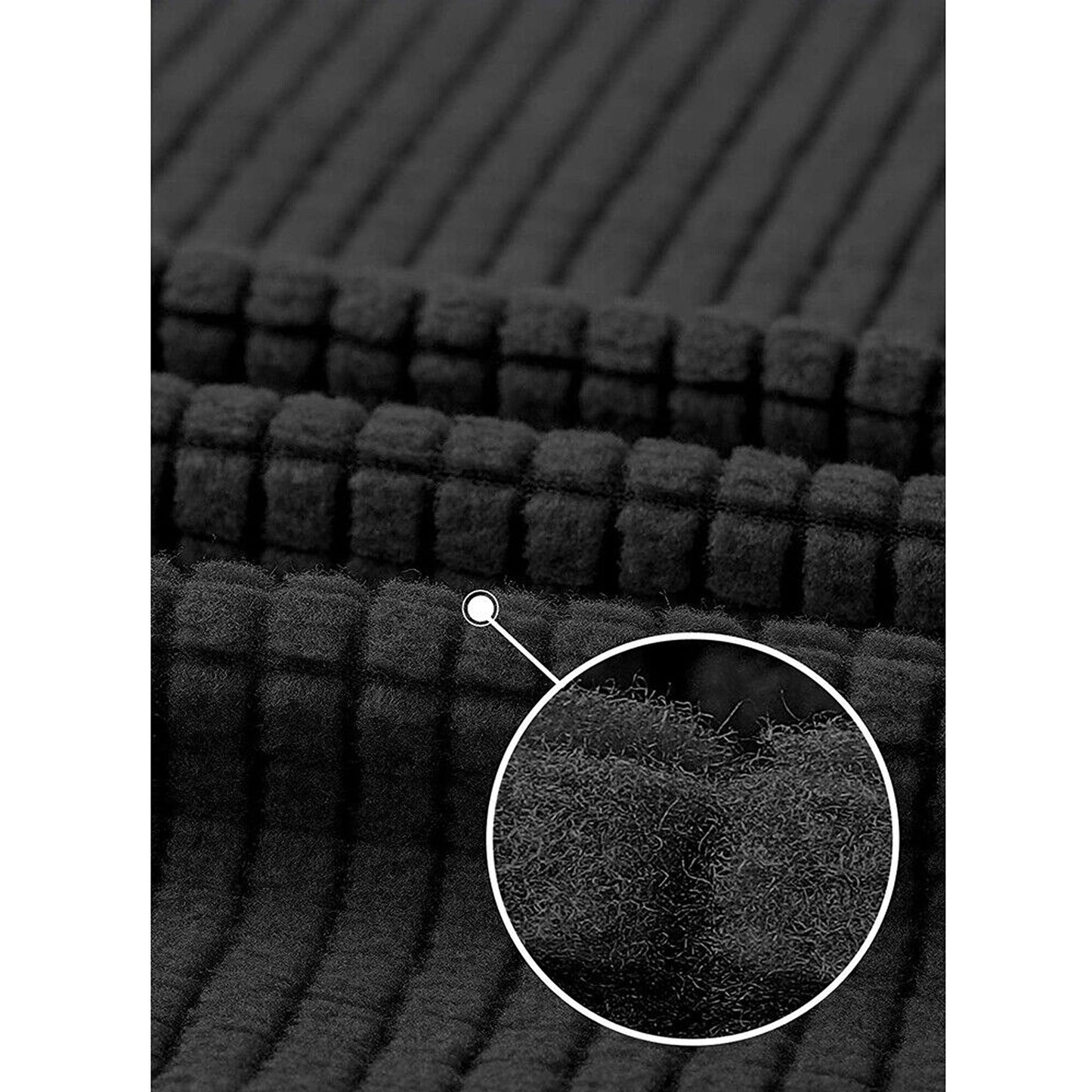 Black Super Stretch Sofa Cover Soft Thick Seater Slipcover